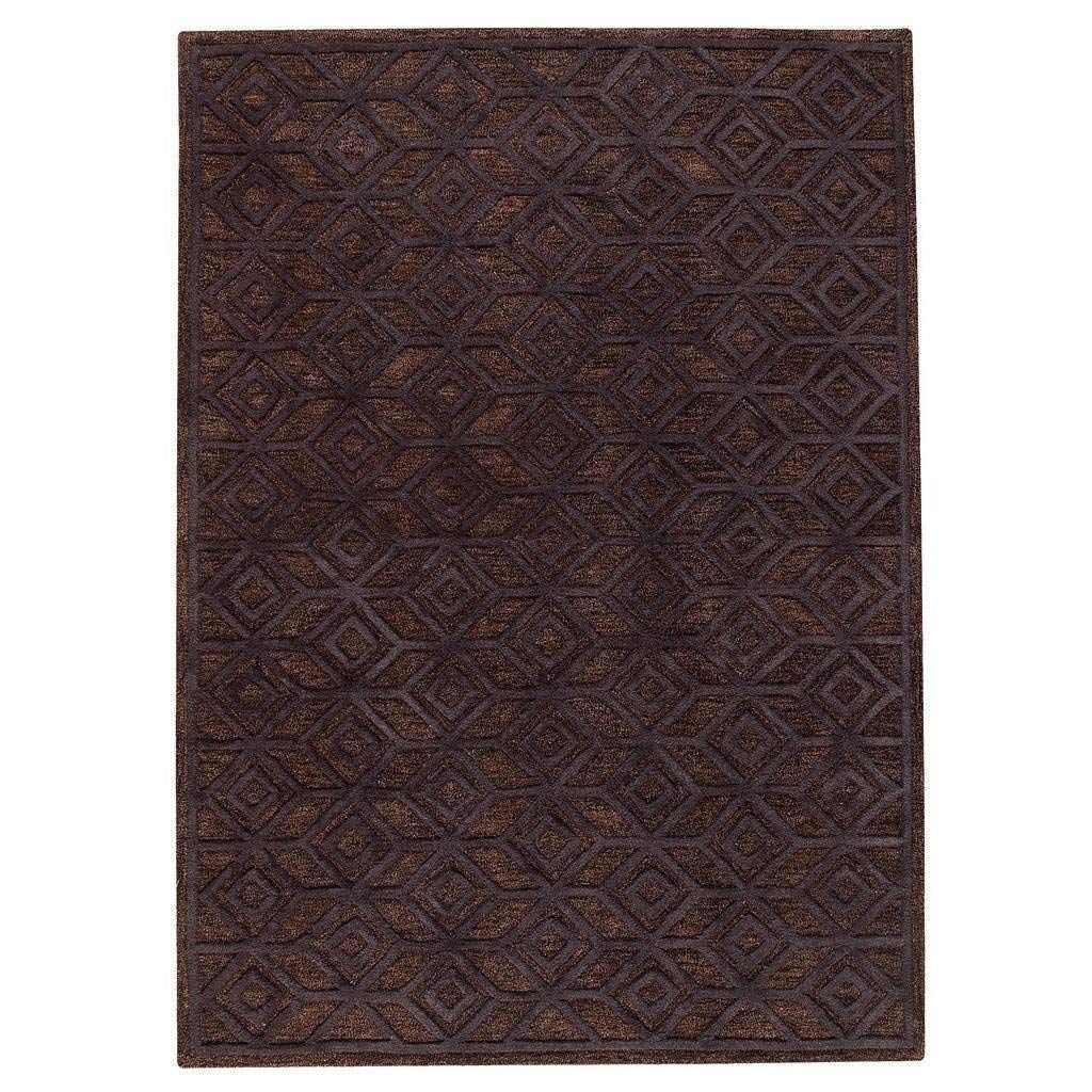 Handmade Indian Alhambra Rug - 5' x 8' Brown Traditional Carpet for Living Room, Bedroom & Home Decor | Authentic Handwoven Rug from India