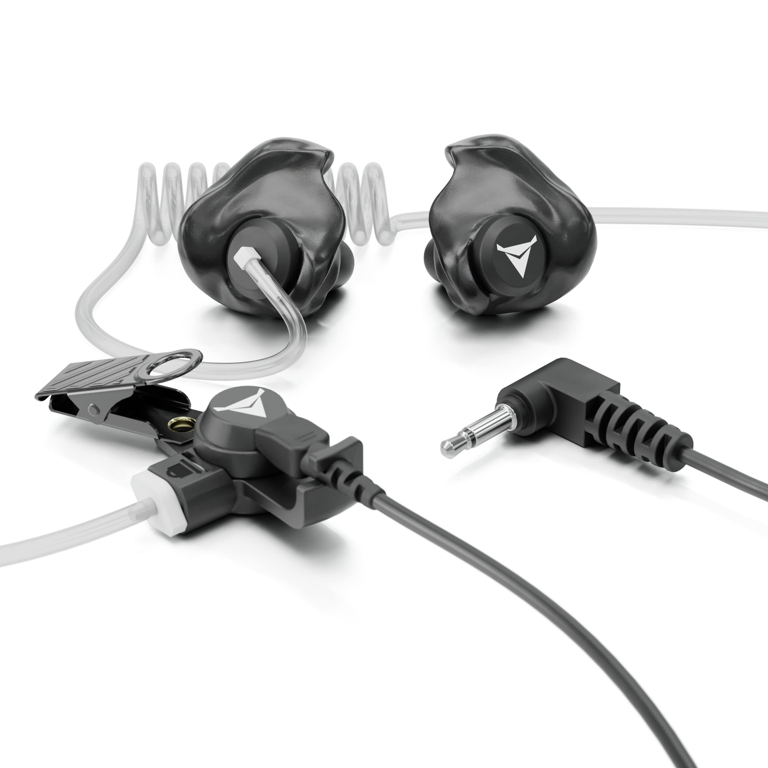 Decibullz Custom Molded Security Radio Headset - Thermo-Fit Earpiece Set for Clear Acoustic Tube Radios | Noise Isolation & Comfort | Perfect for Surveillance, Security Guards & Law Enforcement Professionals