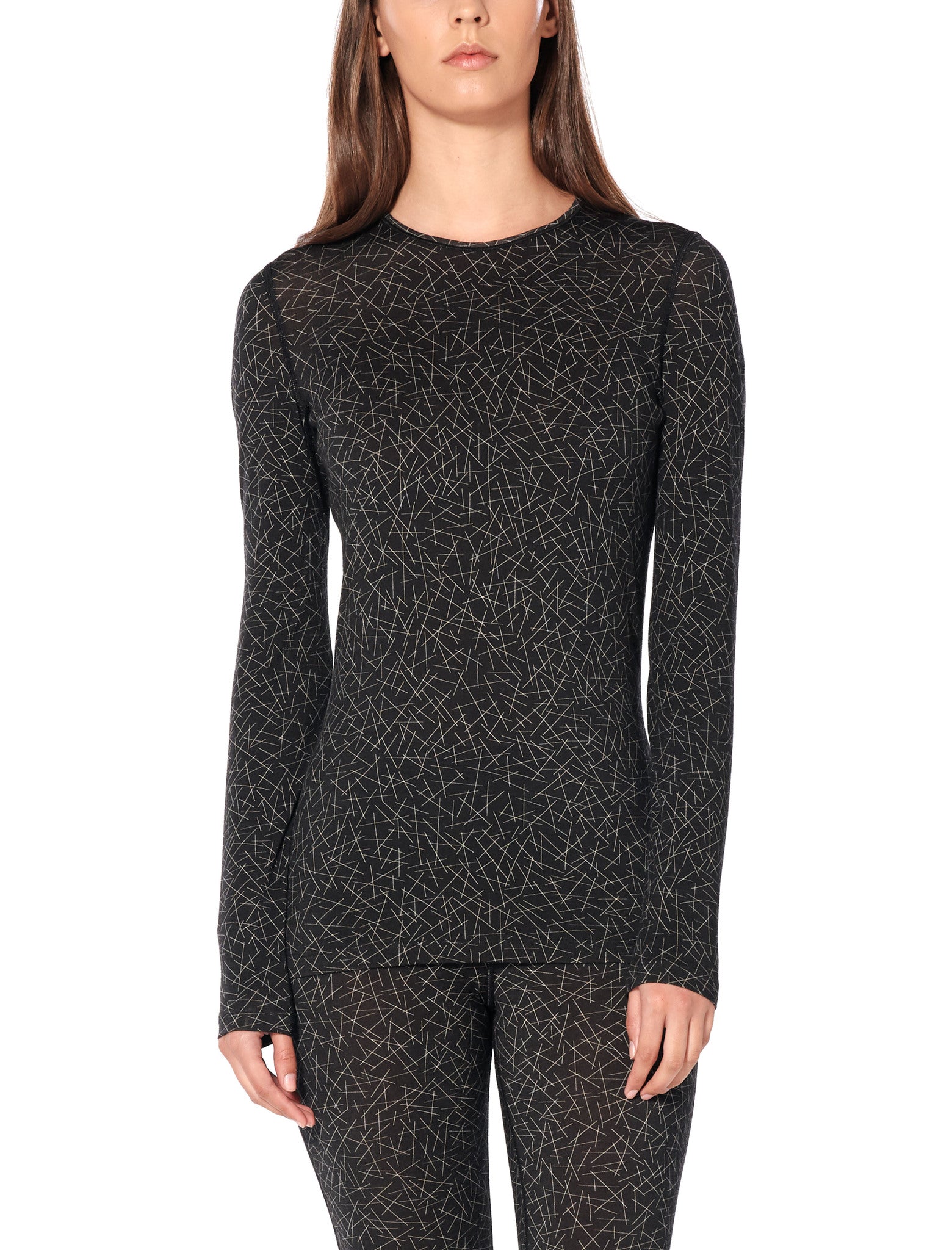 200 Oasis LS Crewe Sky Paths Women's Long Sleeve T-Shirt - Soft Cotton Casual Top for Everyday Wear | Perfect for Work, Weekend & Layering