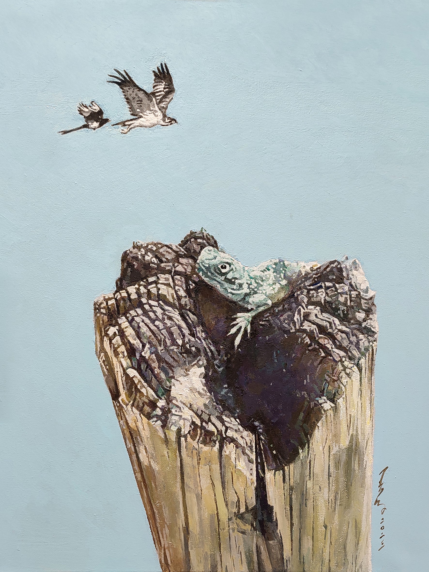 The Birds and The Lizard - Unique Handmade Home Decor for Wall Art & Gift Giving | Perfect for Living Room, Bedroom & Nursery Decor
