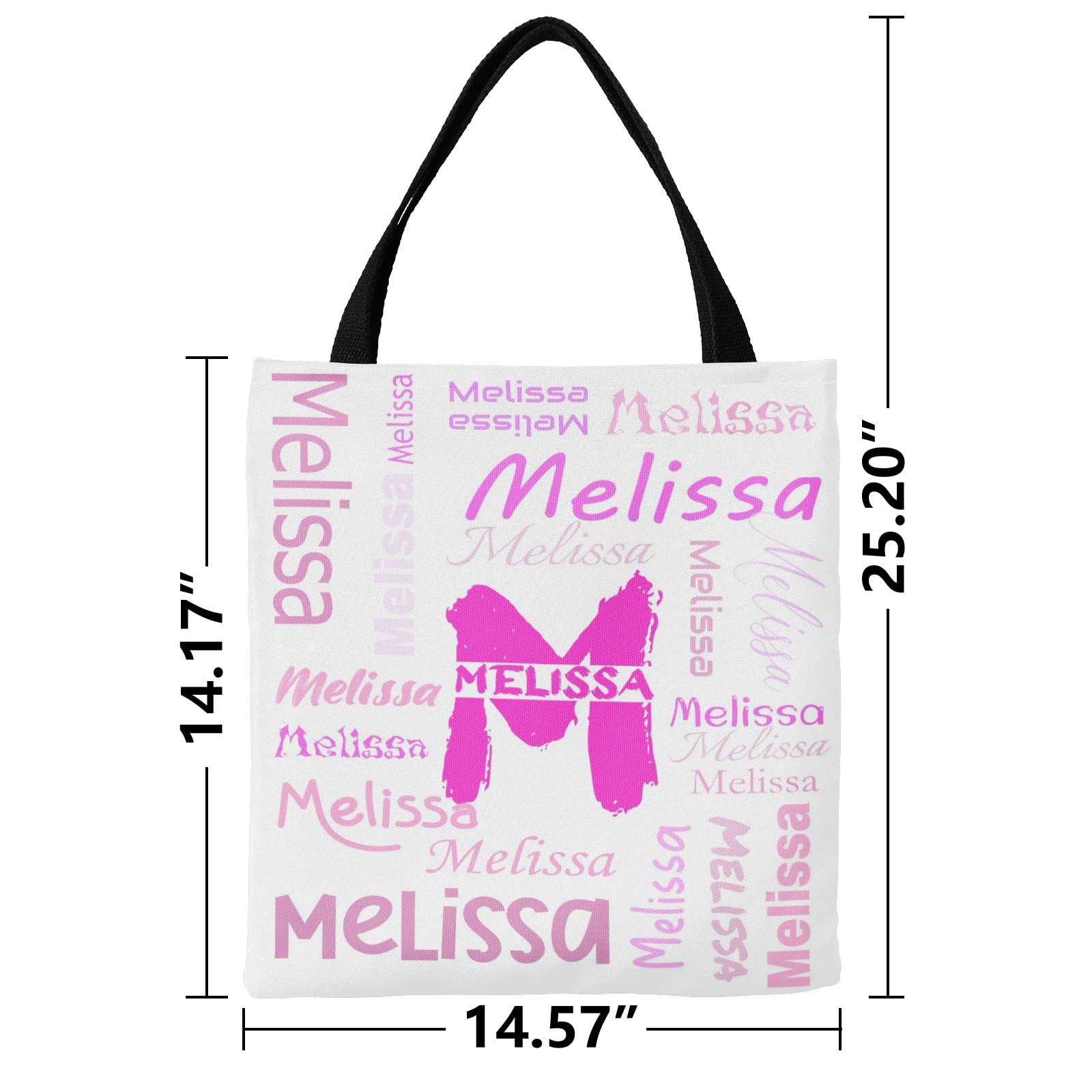 Custom Personalized Tote Bags for Women - Monogrammed Name Tote Bag Gift for Birthday, Christmas & Valentine's Day - Perfect for Shopping, Beach & Everyday Use