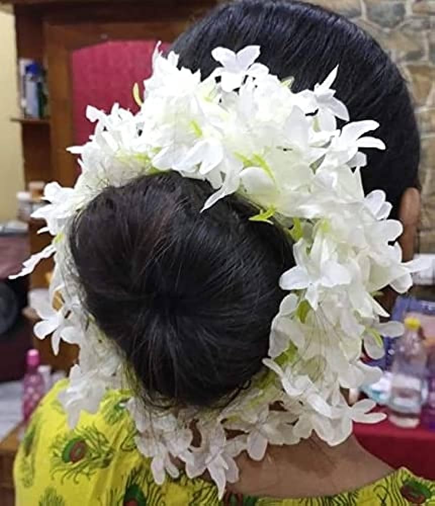 Elegant White Flower Hair Clips for Women - Pack of 2 Bridal Hair Accessories for Weddings, Parties & Everyday Wear