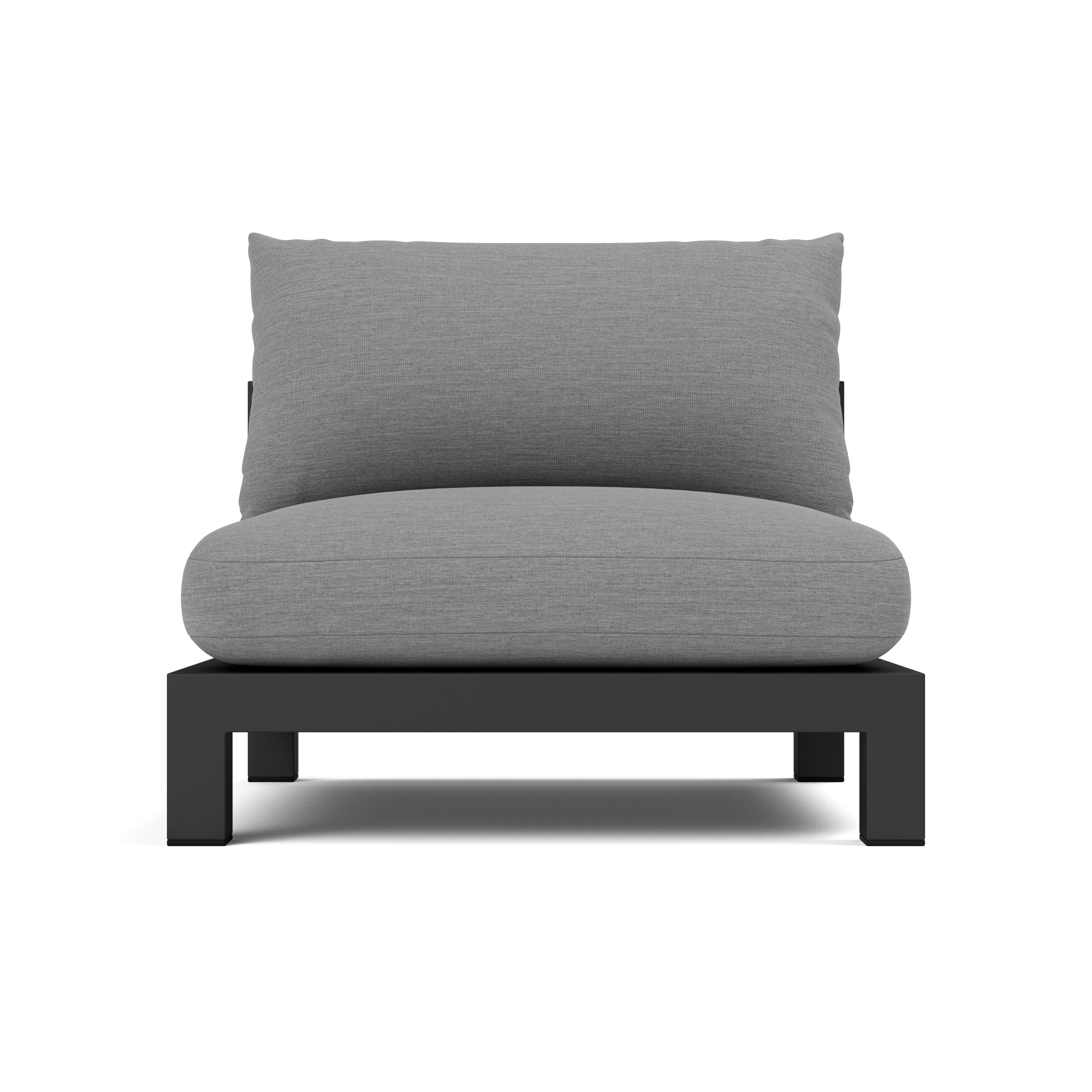 Pacific Aluminum Armless Single Chair - Lightweight & Durable Outdoor Patio Furniture for Poolside, Garden, and Deck Relaxation