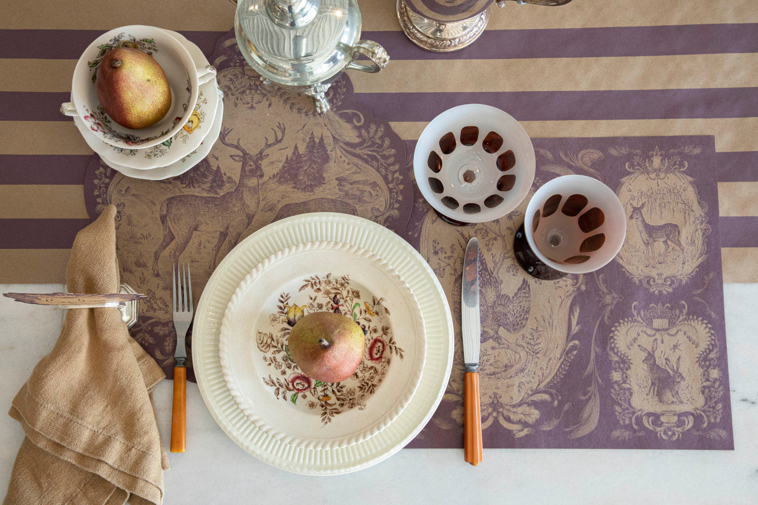 Premium Die-Cut Fable Fauna Placemats - Eco-Friendly Table Mats for Dining, Kitchen & Party Decor - Animal-Themed Place Settings for Home, Restaurant & Events