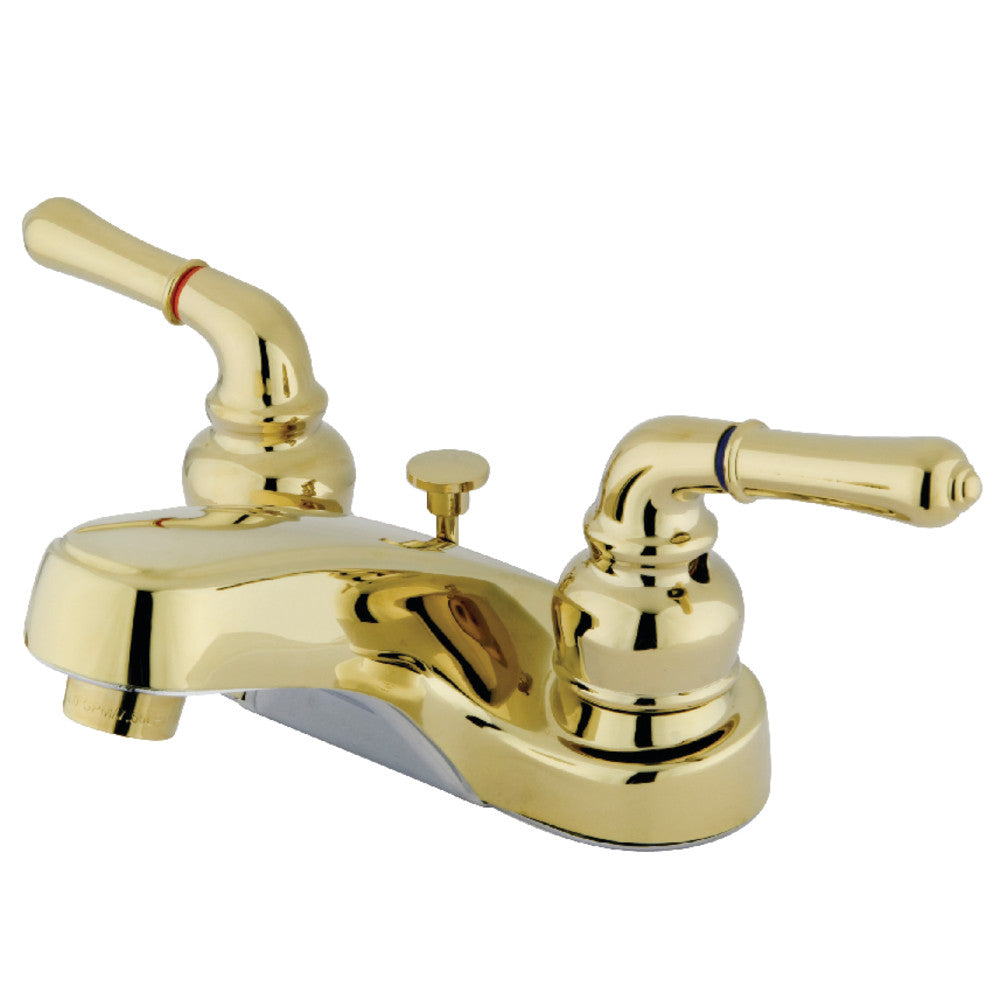 Kingston Brass KB251B 4-Inch Centerset Bathroom Faucet - Chrome Finish, Single Handle, Water-Saving Design for Bathroom Sink or Vanity