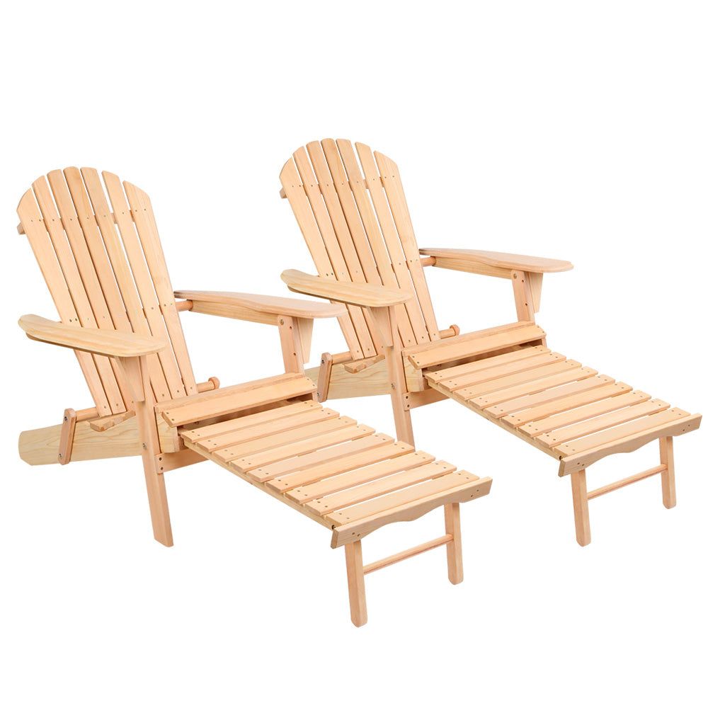 Gardeon Set of 2 Outdoor Sun Lounge Chairs - Patio Furniture, Beach Chair Lounger for Poolside, Backyard & Garden Relaxation | Durable & Comfortable