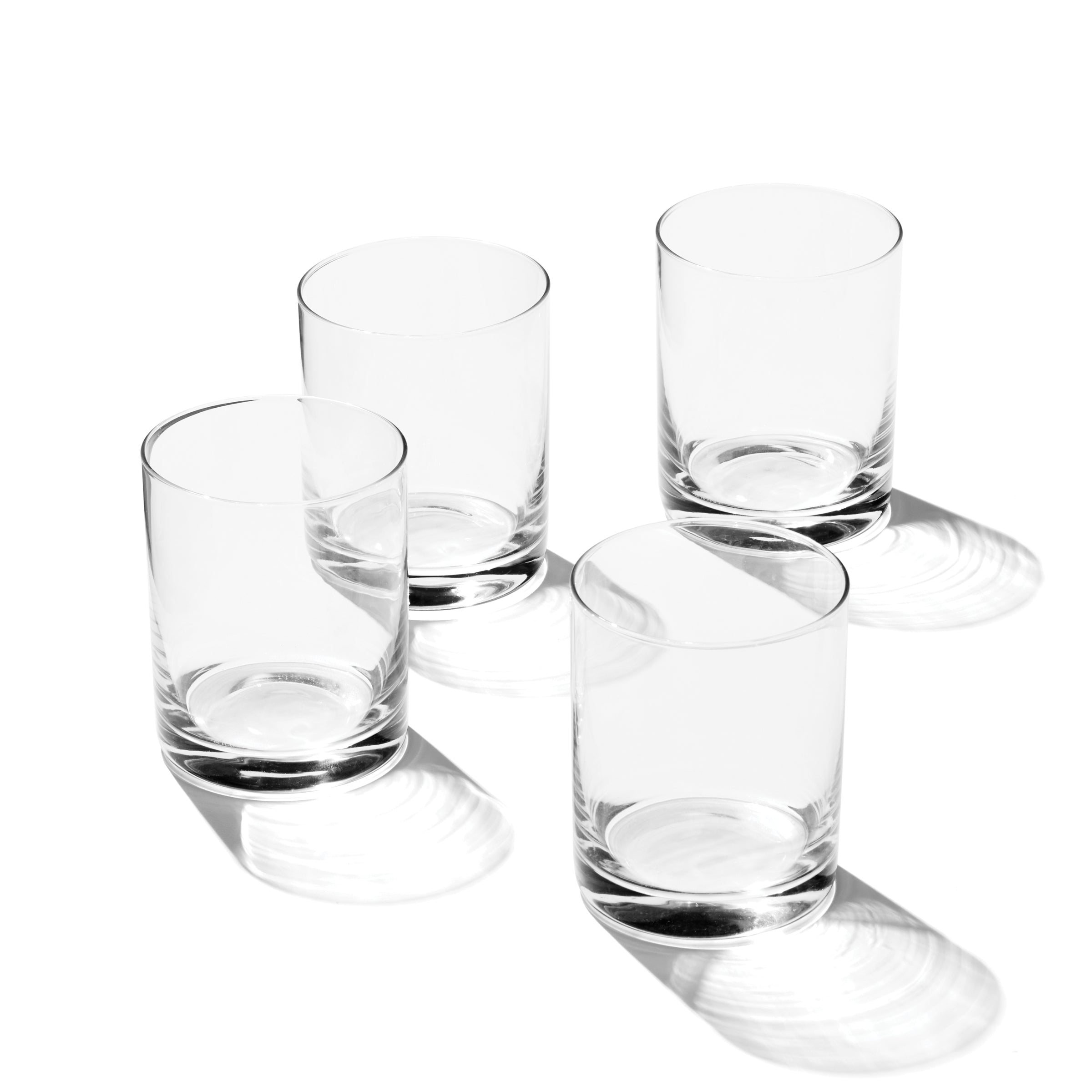 5 O'Clock Double Old Fashioned Whiskey Glasses Set of 4 - Heavy Base Cocktail Glasses for Bourbon, Scotch & Whiskey Drinks - Perfect for Home Bar, Parties & Gifts