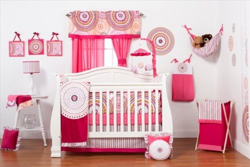 Sophia Lolita Baby Crib Bedding Set - 3 Piece Nursery Set with Fitted Sheet, Crib Skirt & Pillowcase for Girls' Room Decor | Soft Cotton Crib Sheets for Newborns & Toddlers | Perfect for Nursery, Baby Shower Gifts & First Birthday Presents