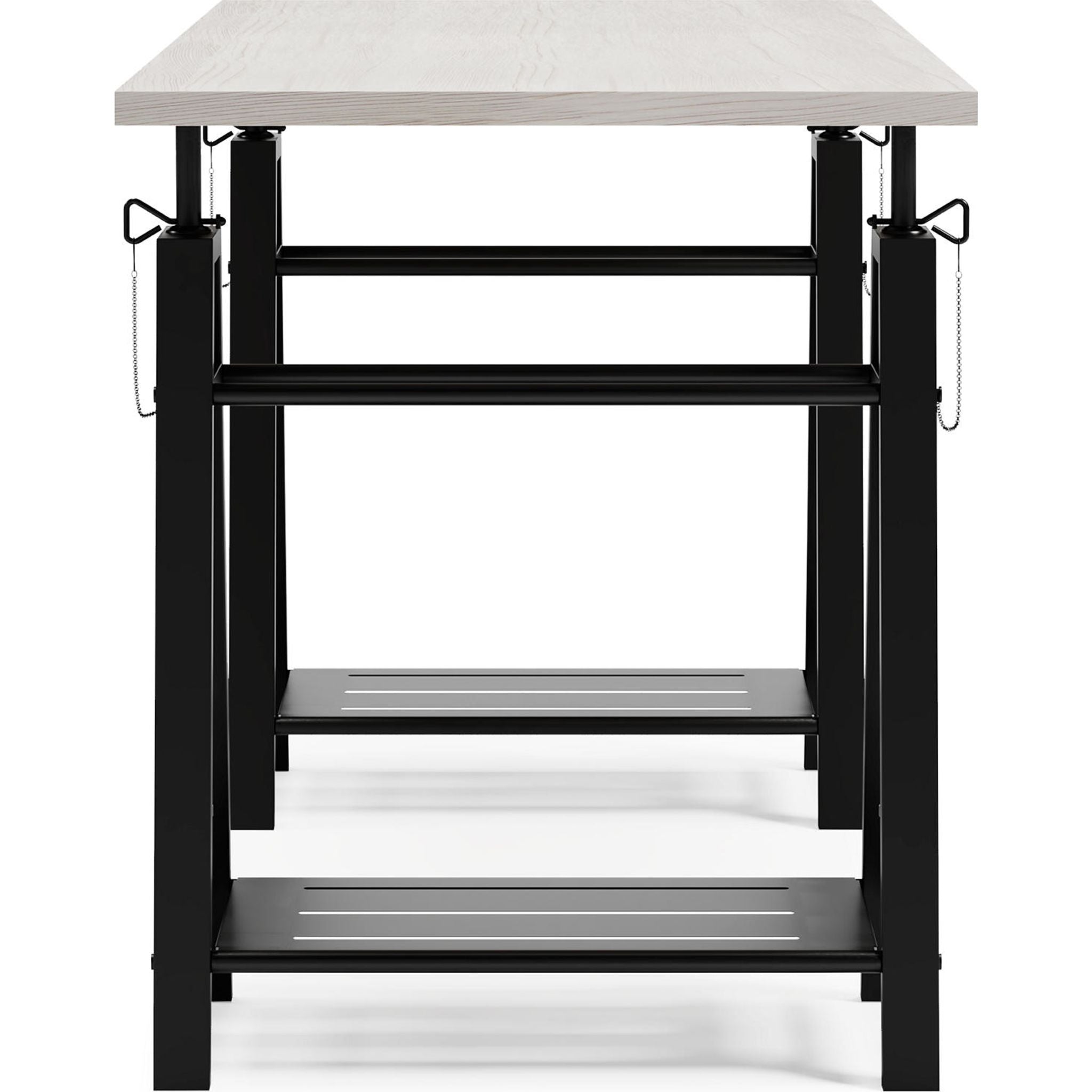 Bayflynn Adjustable Height Standing Desk - White & Black Ergonomic Office Desk for Home & Work - Perfect for Remote Work, Gaming & Study Setup