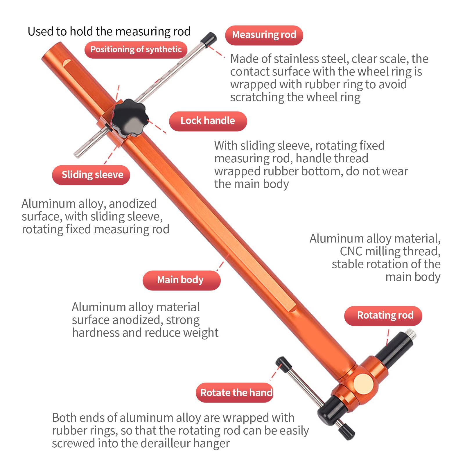 Bike Derailleur Alignment Tool - Rear Derailleur Hanger Gauge & Correction Wrench - Professional Bicycle Repair Tool for MTB & Road Bikes - Perfect for Home Mechanics & Bike Shops