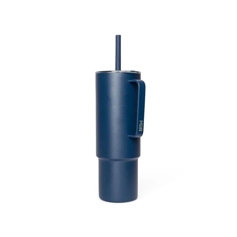 MiiR 32oz All Day Straw Cup - Insulated Stainless Steel Water Bottle with Leak-Proof Lid, Tidal Blue - Perfect for Hiking, Gym & Outdoor Activities