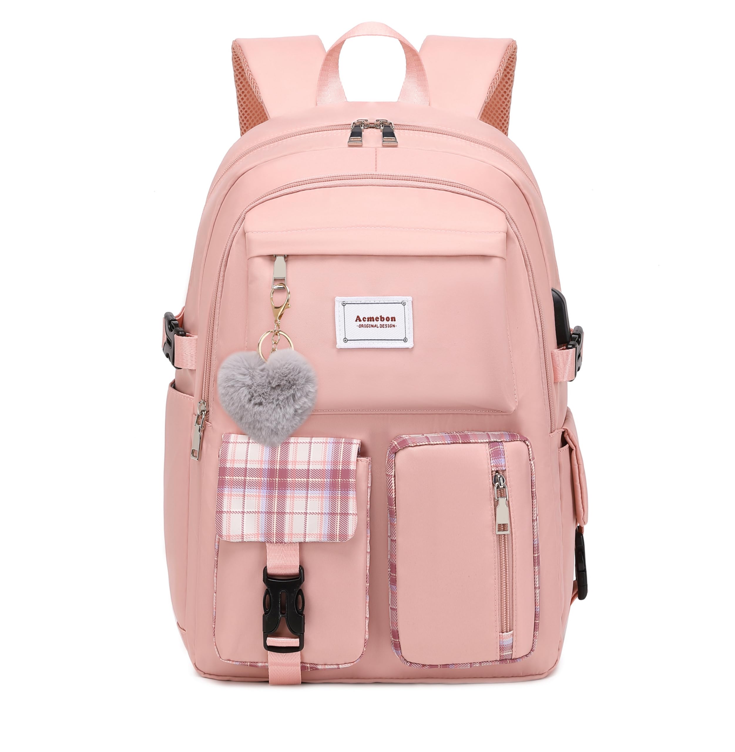 Stylish Pink Laptop Backpack for Women - Spacious & Durable Casual Daypack - Perfect for Work, School & Travel