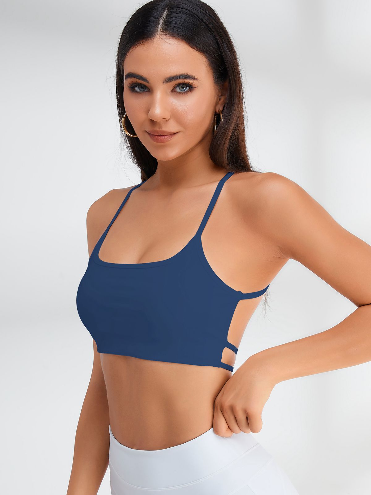 ZASUWA Women's Halter Neck Sports Bra - Comfortable & Supportive Workout Top for Yoga, Running & Gym