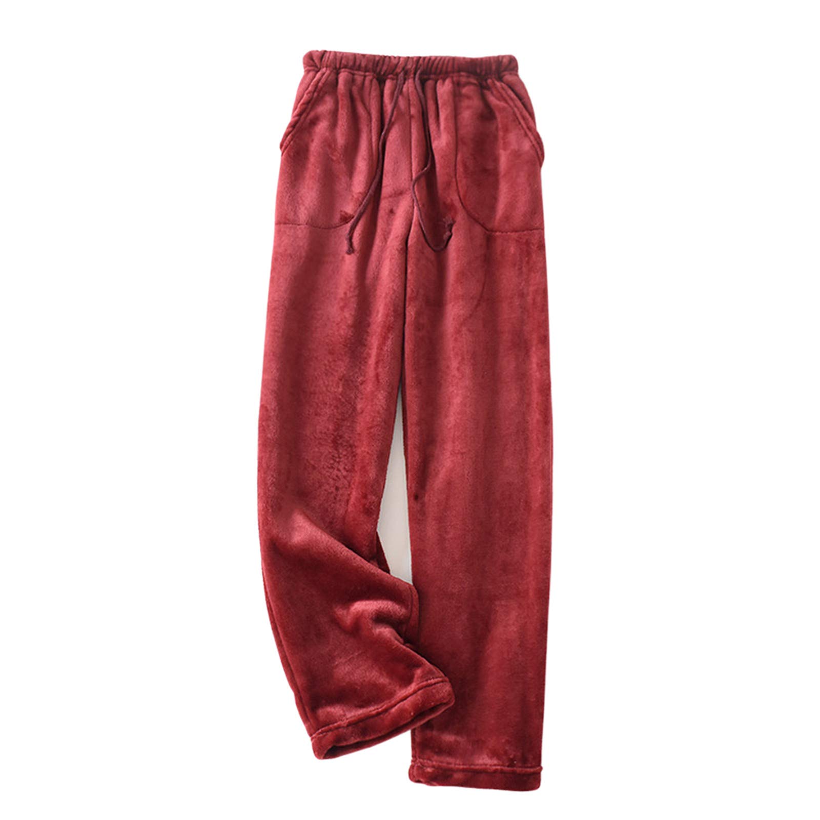Women's Flannel Pajama Pants - Soft Coral Fleece Plush Lounge Pants with Pockets & Drawstring Waist - Cozy Winter Sleepwear for Home, Bedtime & Relaxation