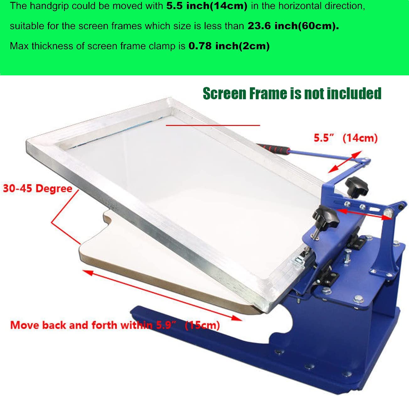INTBUYING 1 Color Screen Printing Machine for T-Shirts - Silk Screen Printing Press Kit for DIY, Custom Apparel & Small Business - Perfect for Home Use, Craft Projects & Merchandise Printing
