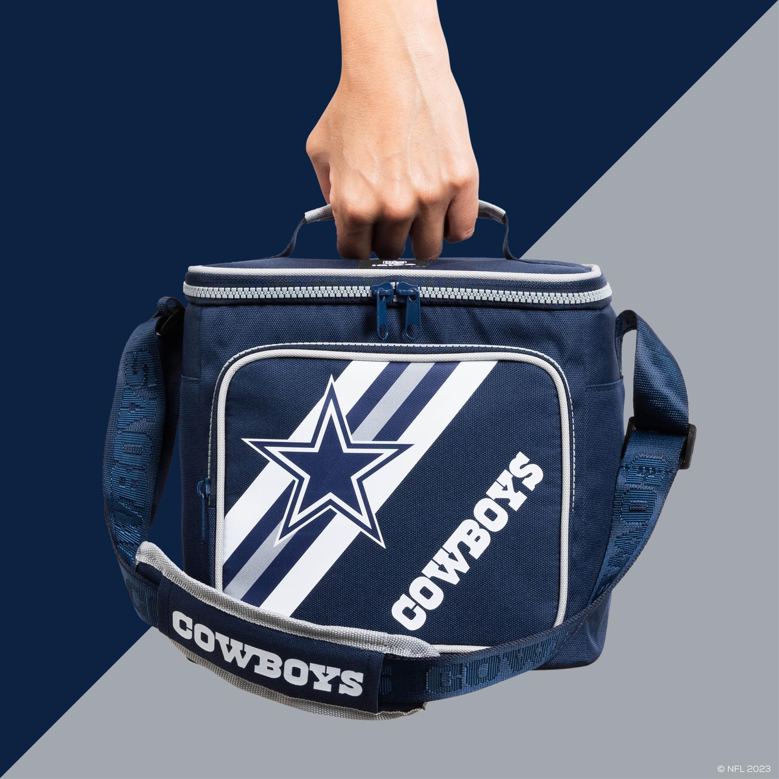 Igloo Dallas Cowboys NFL Square Lunch Cooler Bag - Insulated Picnic, Beach, Tailgating & Camping Cooler for Food & Drinks