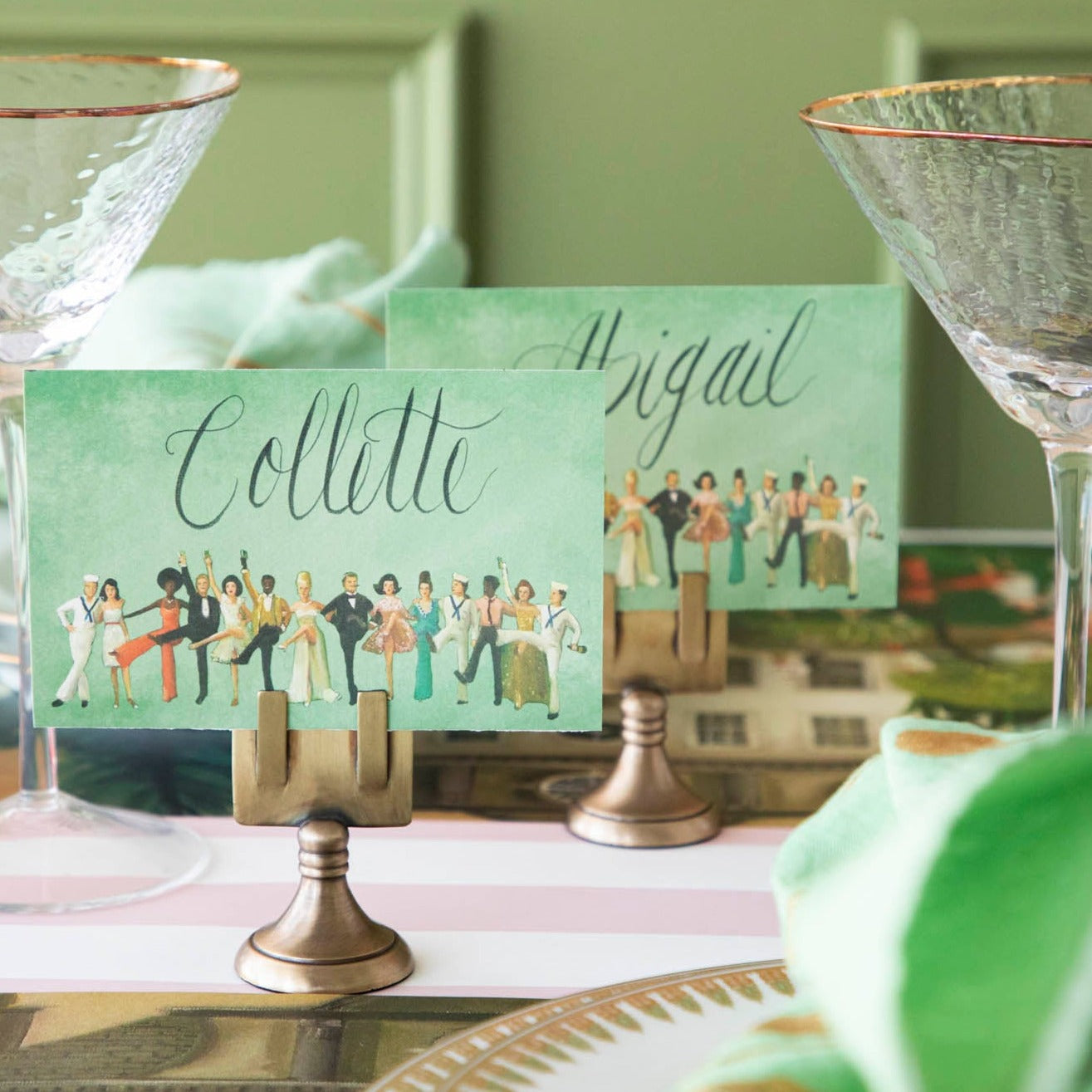 Elegant High Kick Place Card Holders - Perfect for Weddings, Parties & Events - Table Setting Name Cards for Dining & Celebrations