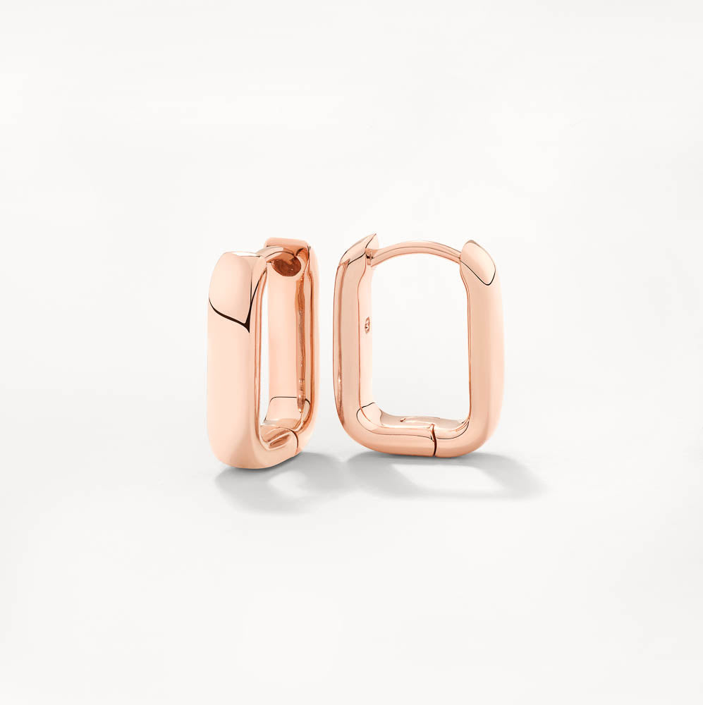 Rose Gold Mini Paperclip Earrings - Trendy & Dainty Jewelry for Women - Perfect for Everyday Wear, Office & Date Night