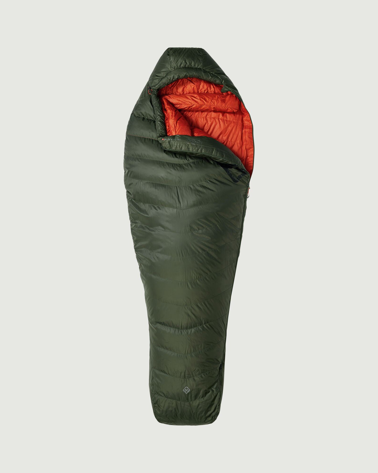 Zenter 12°C Down Sleeping Bag for Adults - Large Size, Dark Moss Color - Perfect for Camping, Hiking & Backpacking in Cold Weather
