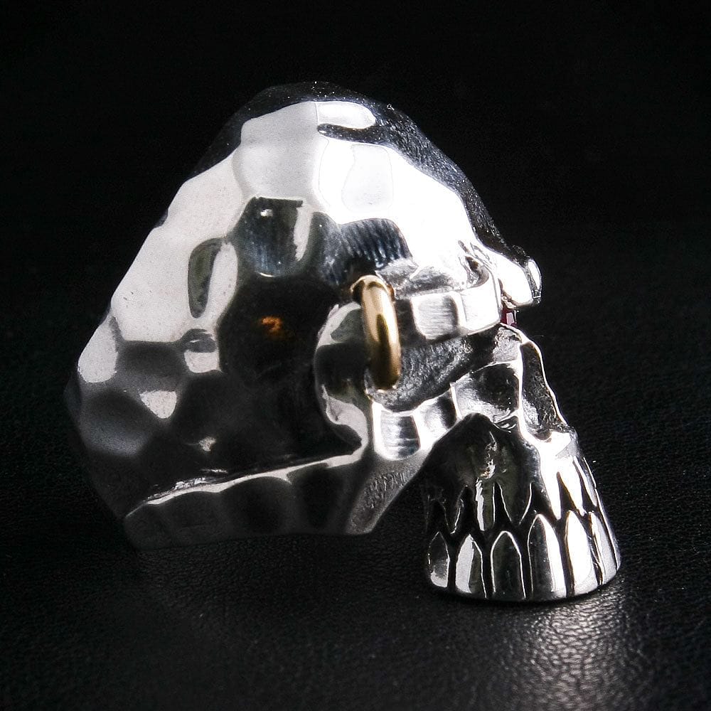 Punk Skull Sterling Silver Biker Ring for Men - Gothic Edgy Jewelry - Perfect for Motorcycle Riders, Rock Concerts & Alternative Fashion