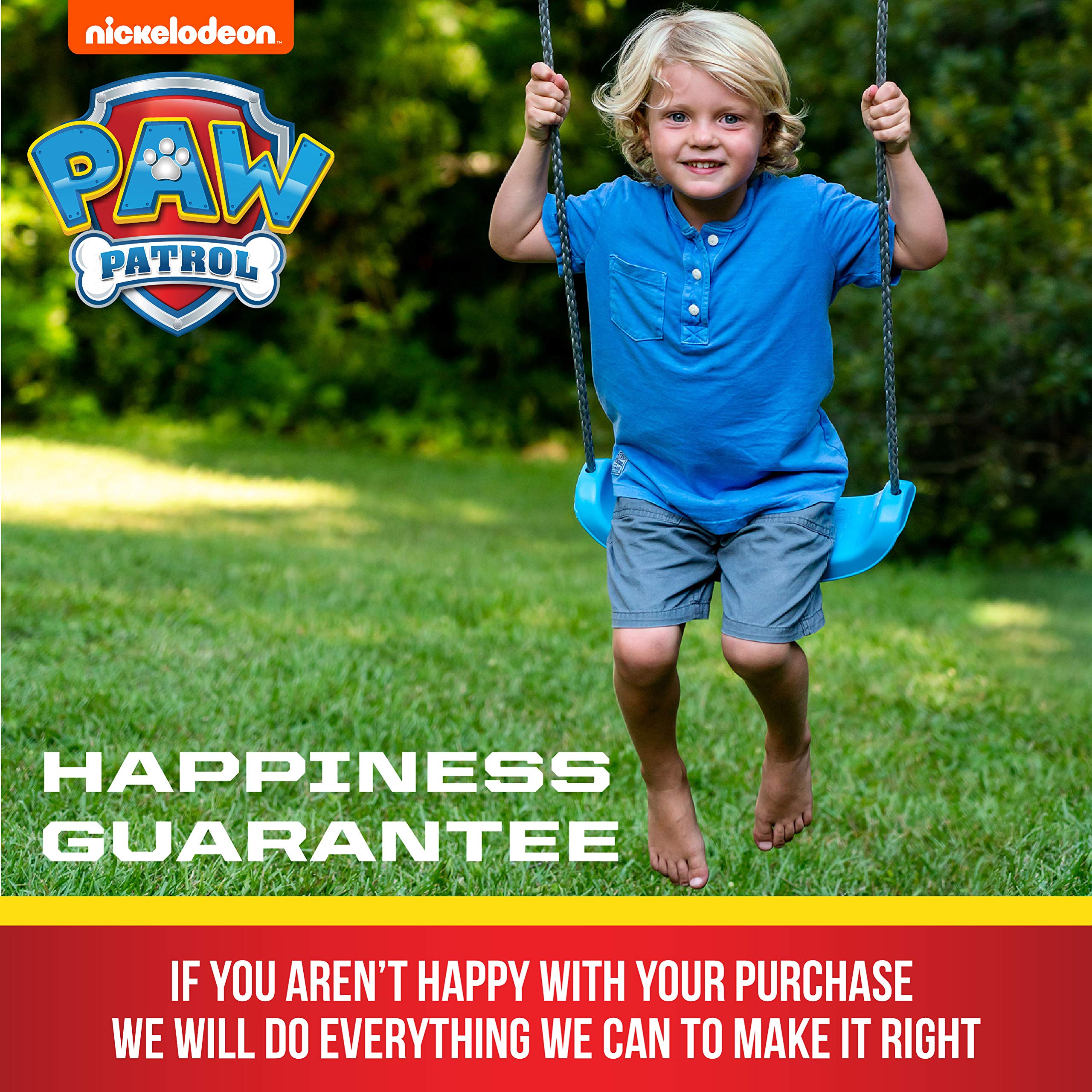PAW Patrol Themed Kids Swing Set - Outdoor Backyard Swings for Children - Perfect for Playgrounds, Parks, and Home Play Areas