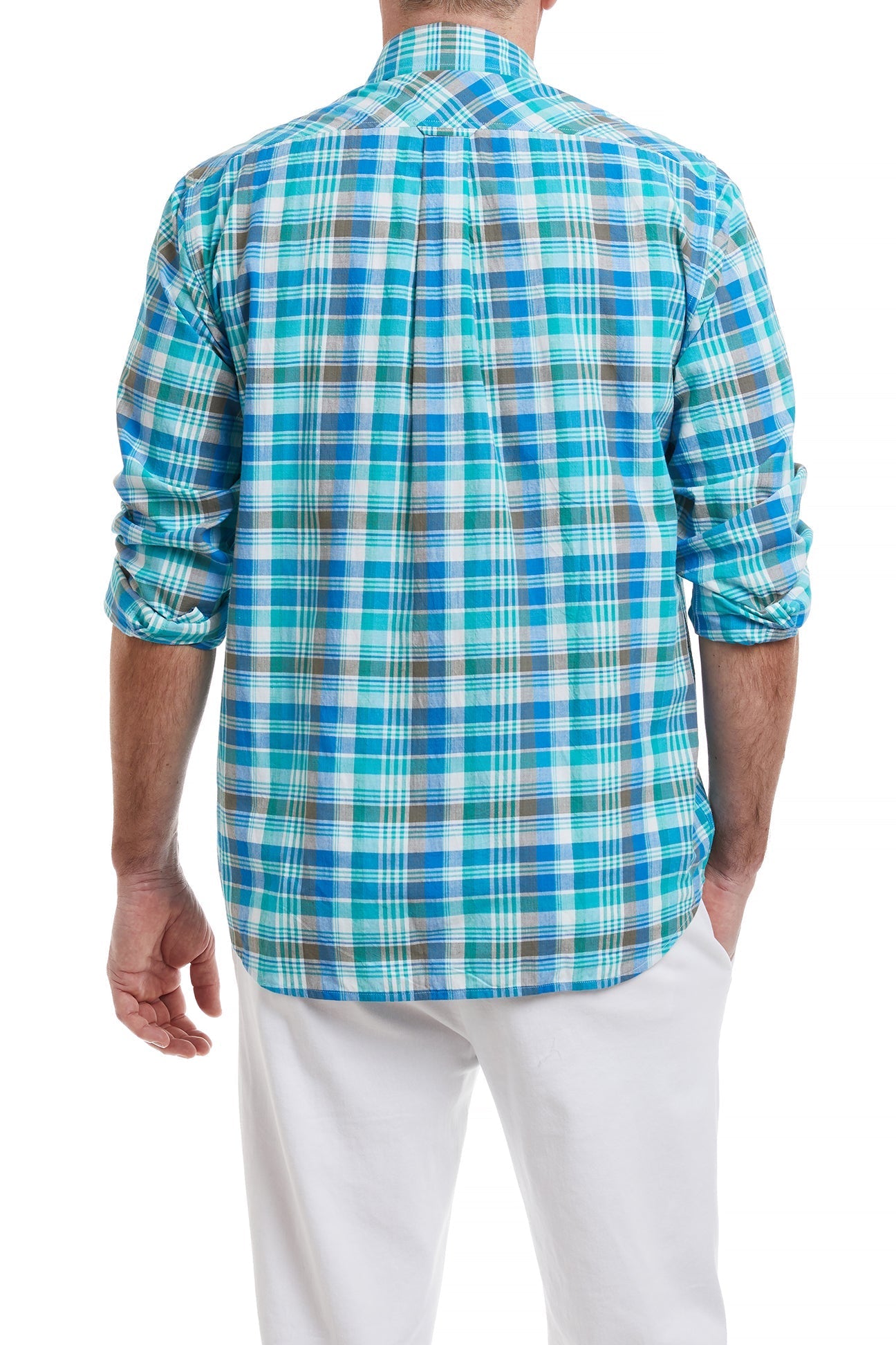 Chase Shirt Shoal Madras - Stylish Casual Button-Up Shirt for Men | Perfect for Summer Outings, Beach Vacations & Weekend Getaways