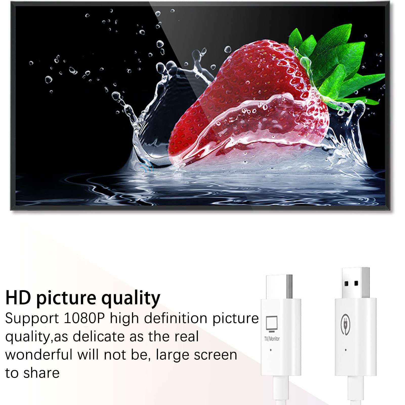 Wireless HD Transmitter and Receiver - 1080P HDMI Wireless Extender with 50M Range | Portable Dongle Adapter for Streaming Videos from PC/Laptop to TV/Projector | Perfect for Home Theater, Office Presentations & Gaming Setups