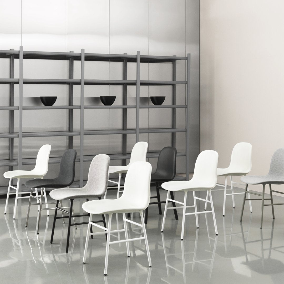 Modern Form Chair with Sturdy Metal Legs - Ergonomic Design for Home, Office & Dining Room Comfort