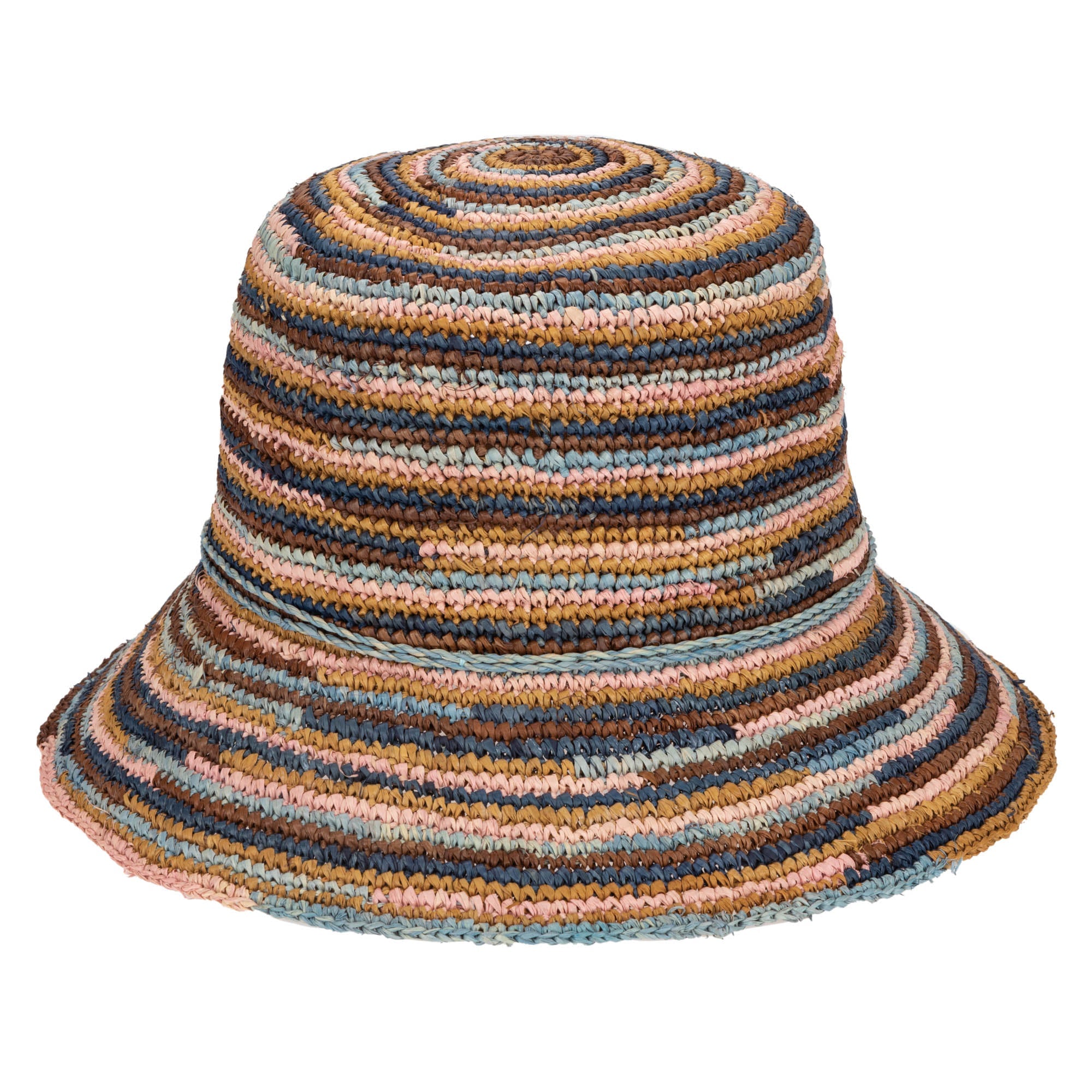 Iris Women's Crochet Raffia Packable Bucket Hat - Wide Brim Sun Hat for Women, UPF 50+ UV Protection, Foldable Travel Hat for Beach, Vacation & Outdoor Activities (RHS3109)