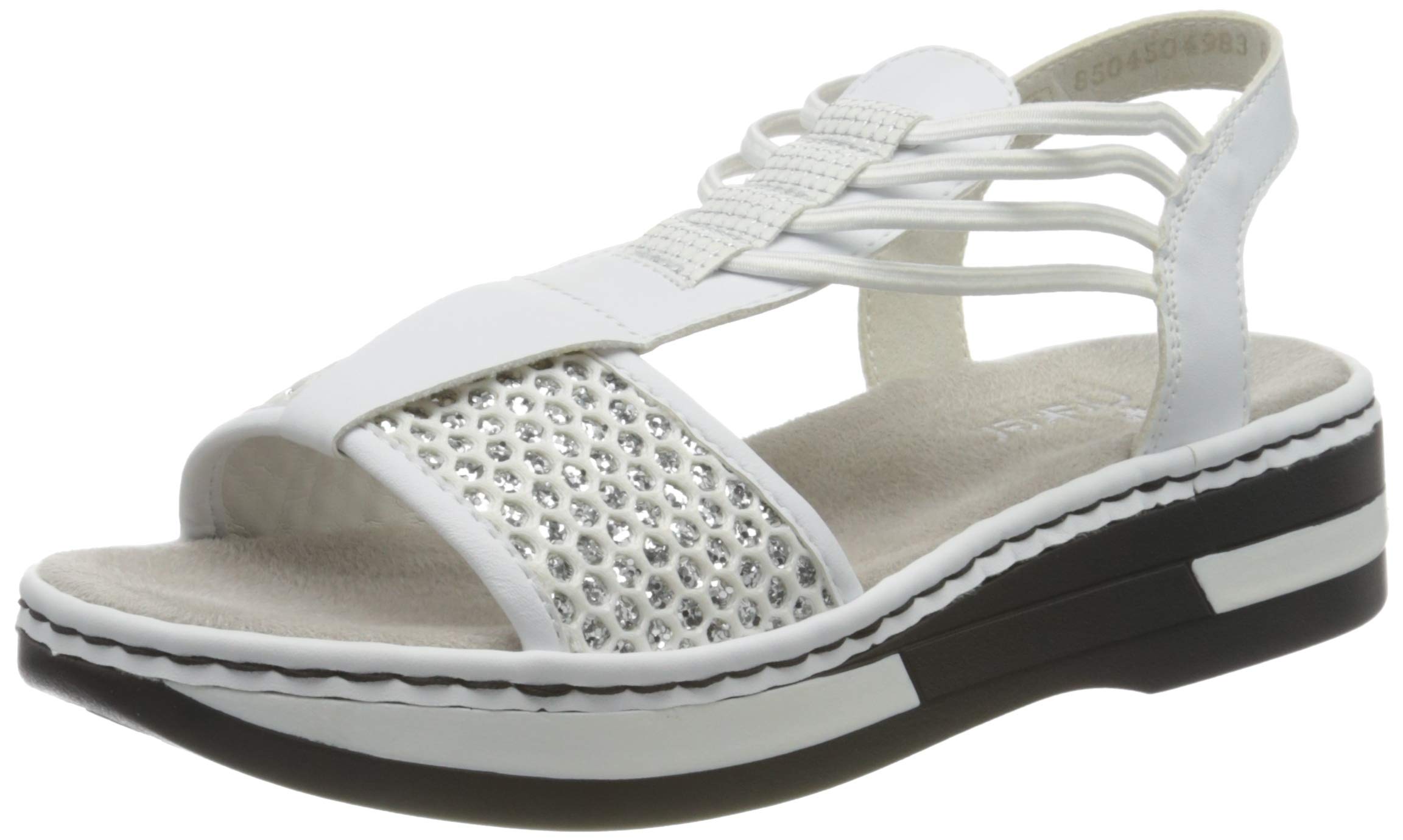 Rieker Women's Comfortable Closed Toe Sandals with Arch Support - Casual Summer Walking Shoes for Beach, Travel & Everyday Wear