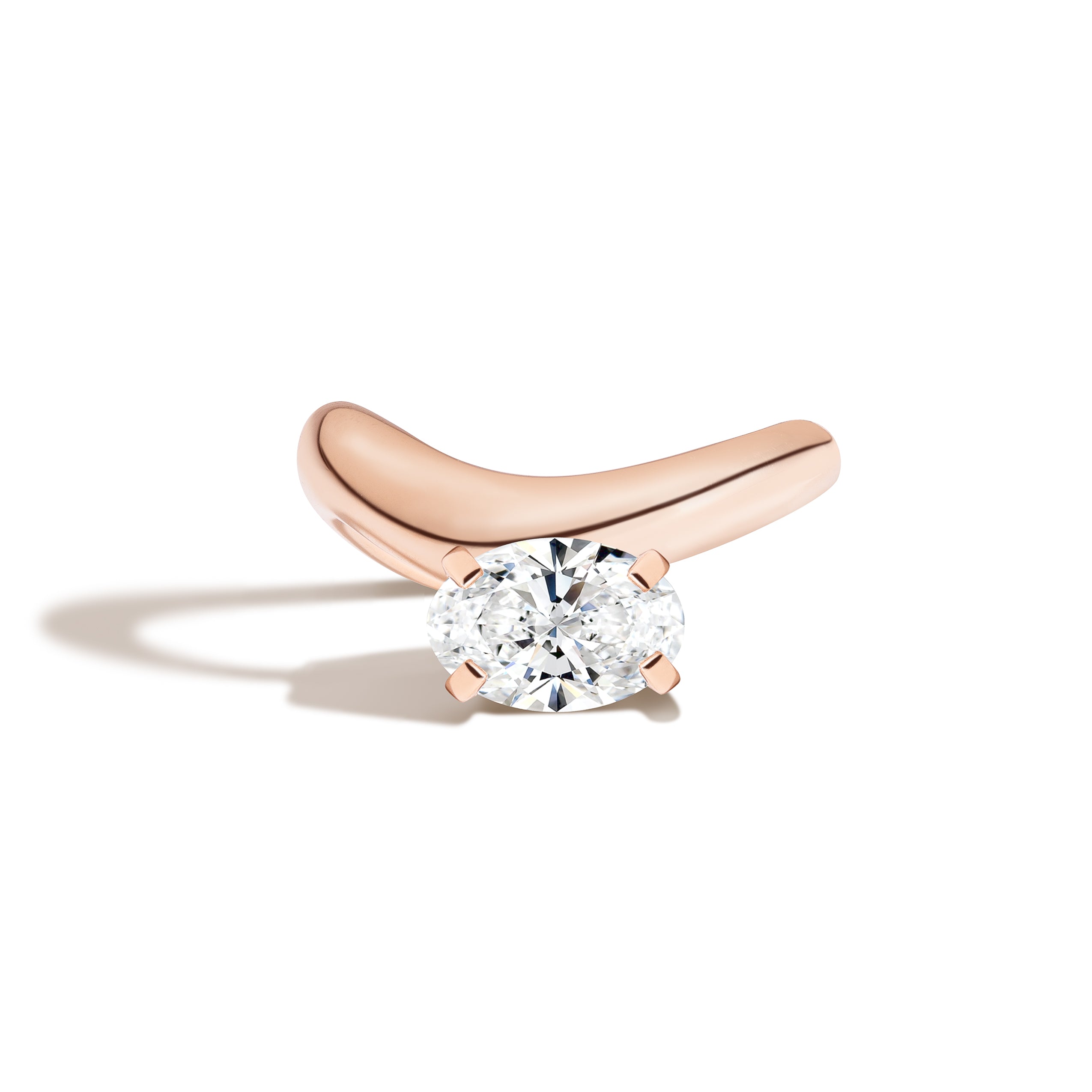 Cloud Offset Oval Ring - Elegant Minimalist Stackable Ring for Women - Perfect for Everyday Wear, Gifts & Layering Jewelry