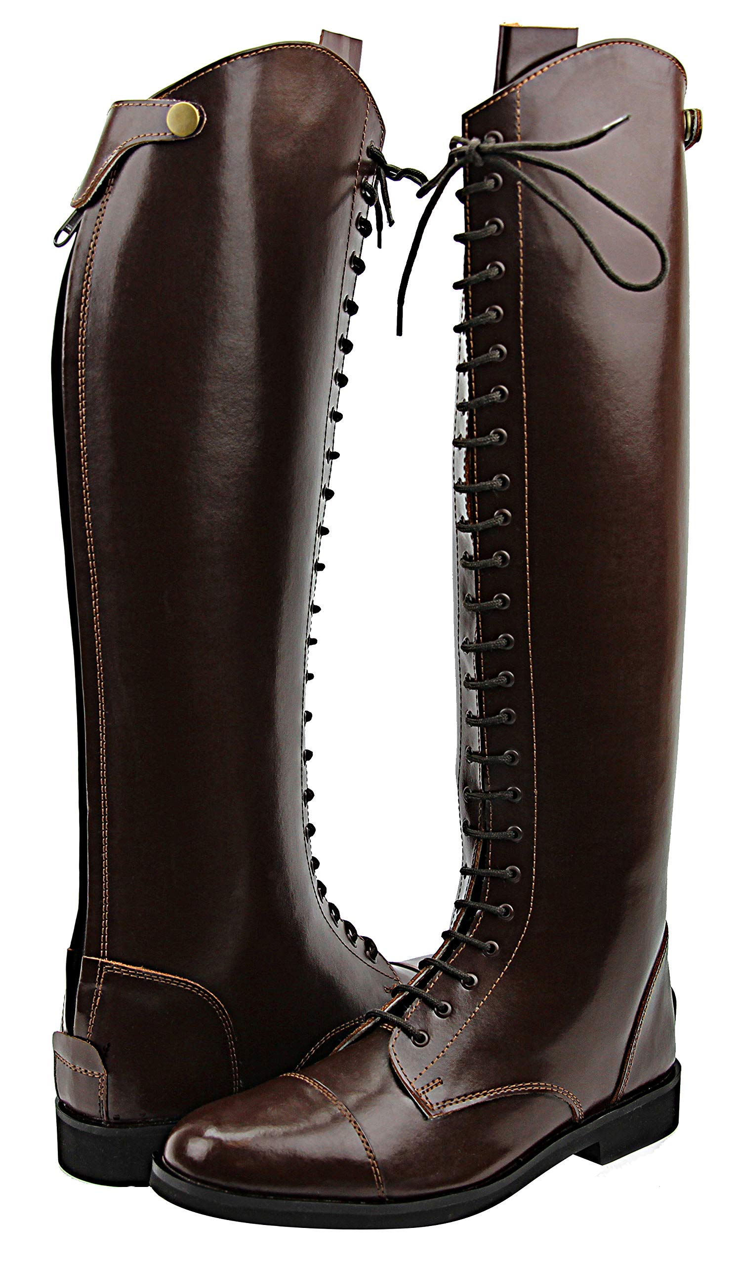 Women's Florence Field Equestrian Riding Boots - Stylish Brown Leather Horseback Riding Boots for Ladies | Perfect for Horseback Riding, Countryside Outings & Fashionable Winter Wear