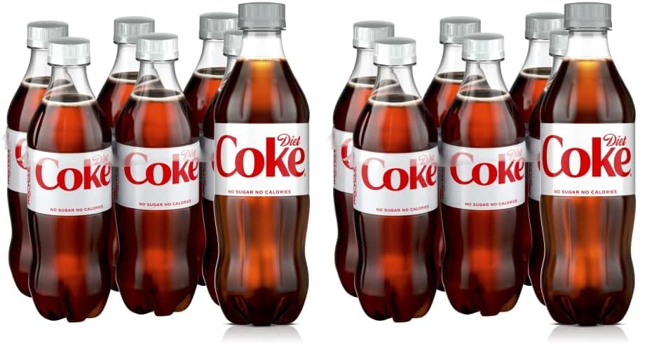 Diet Coke Zero Sugar Soda Soft Drink - 12 Pack (16.9 fl oz Bottles) | Refreshing Low-Calorie Beverage for Parties, Office & Home | Perfect for Weight Watchers & Keto Diet