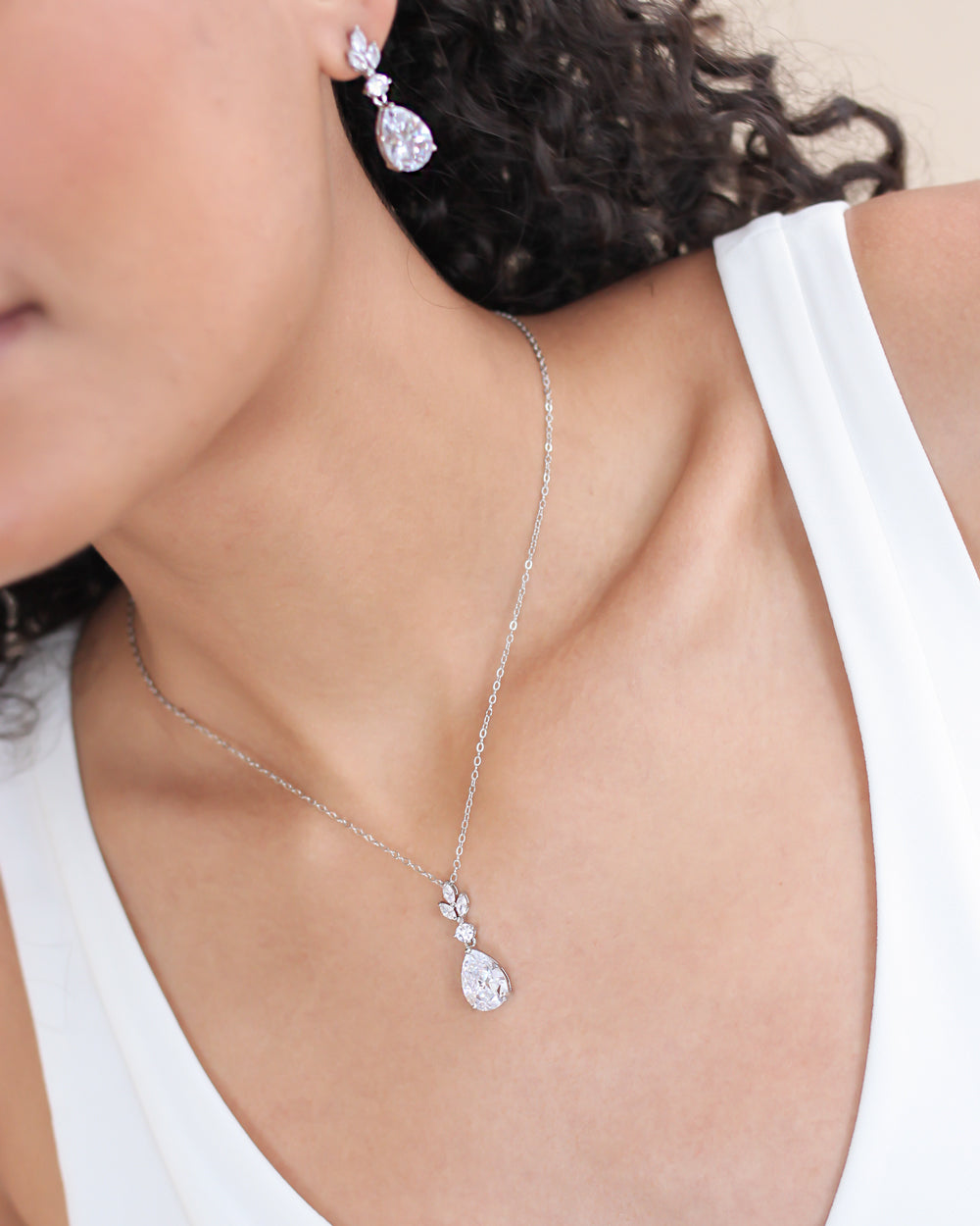 Candice CZ Jewelry Set - Elegant Cubic Zirconia Necklace & Earrings for Women | Perfect for Weddings, Parties & Special Occasions