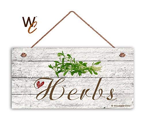 Vintage Herbs Metal Sign - 8x12 Inch Rustic Country Farmhouse Decor for Kitchen, Garden & Home - Perfect for Gardener Gifts & Wall Art