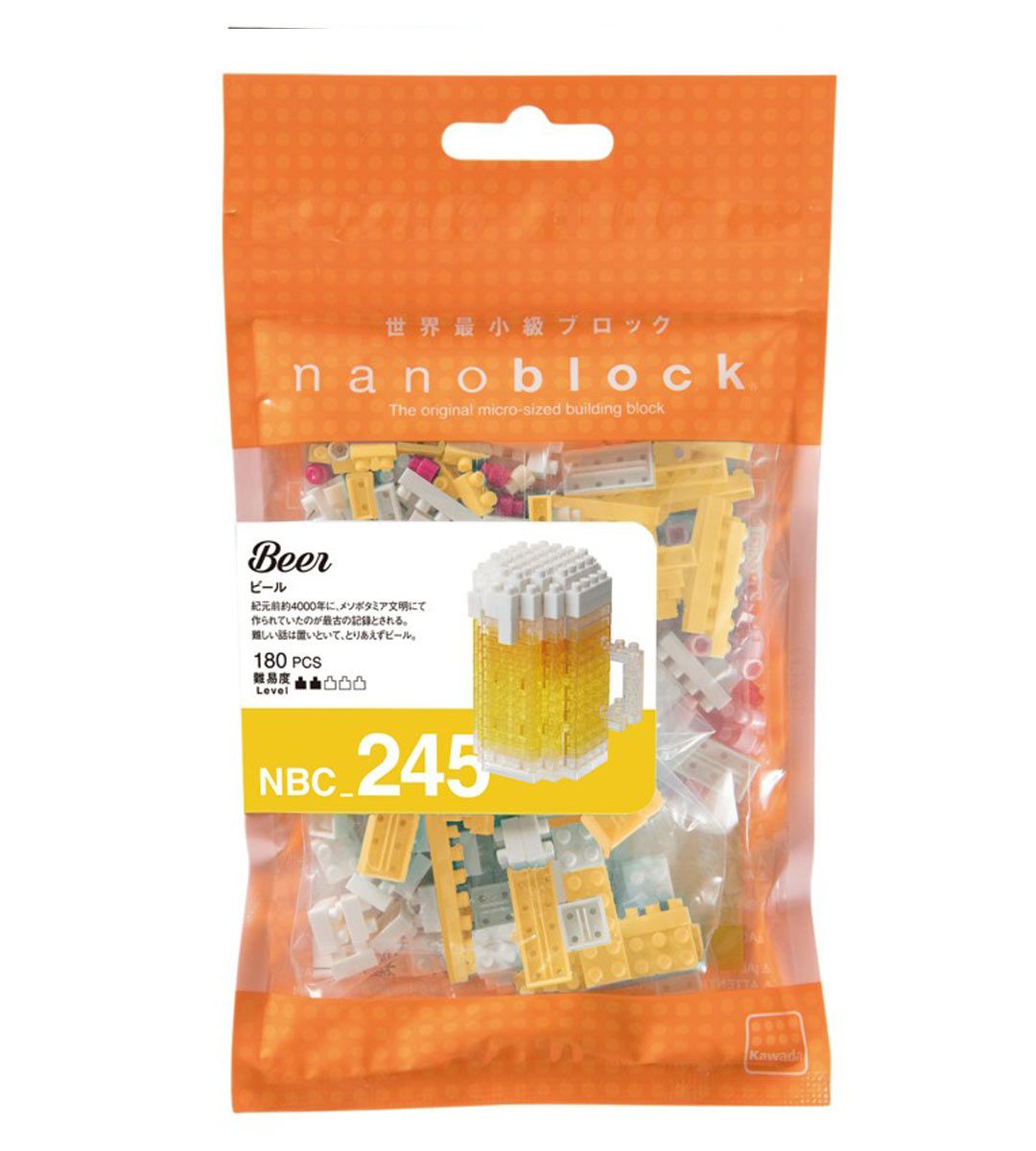 NanoBlock NBC 245 Beer Building Blocks Set - Creative DIY Micro Blocks for Adults & Kids - Perfect for Home Decoration, Gift Giving & Relaxation