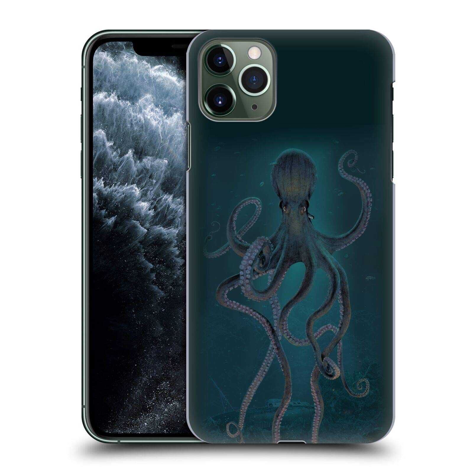 Officially Licensed Vincent HIE Giant Octopus Underwater Hard Back Case for Apple iPhone 11 Pro Max - Durable Protective Cover for Swimming, Beach & Outdoor Adventures