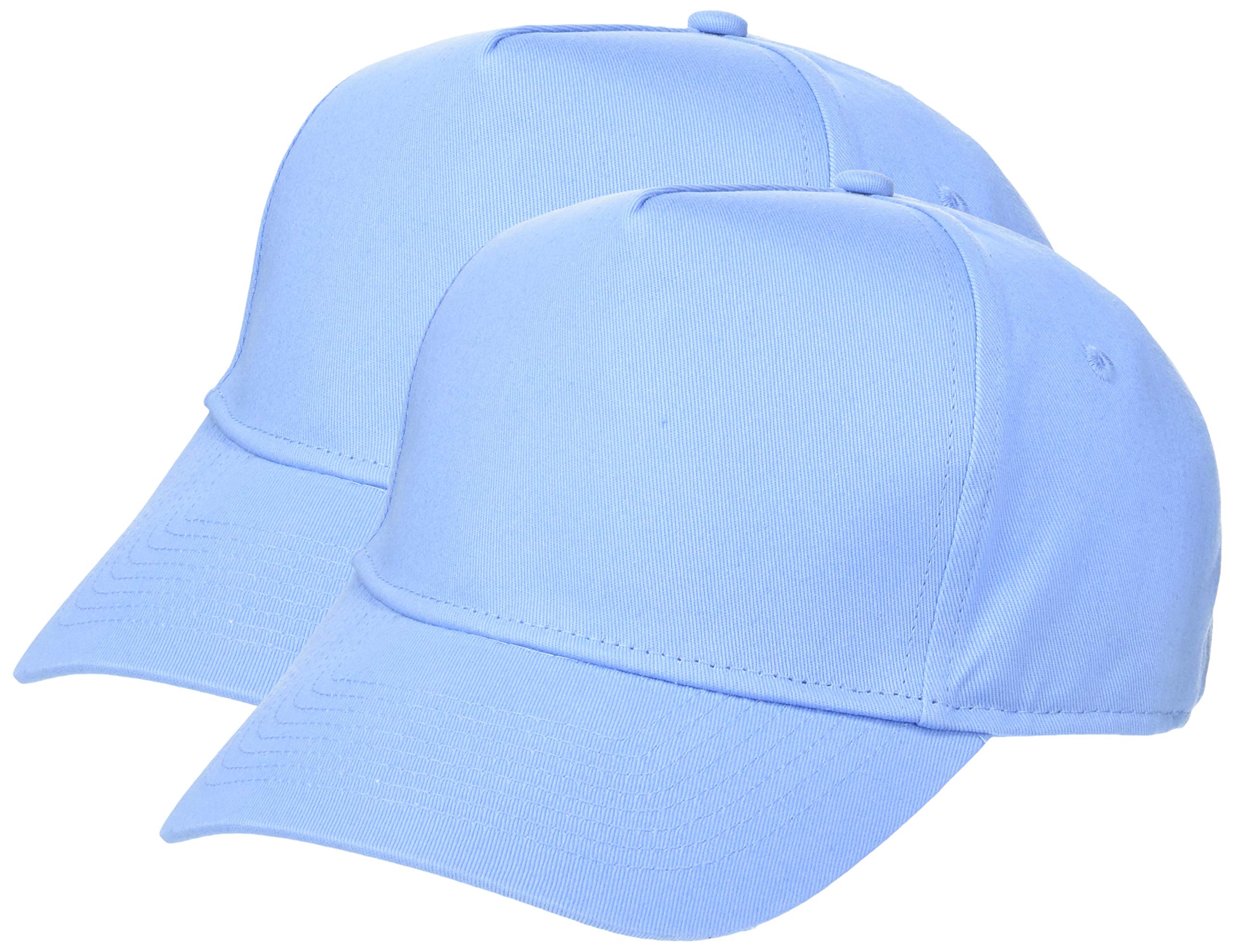 Marky G Apparel Cap 2-Pack - Light Blue One Size | Adjustable Baseball Hat for Men & Women | Perfect for Outdoor Sports, Casual Wear & Sun Protection