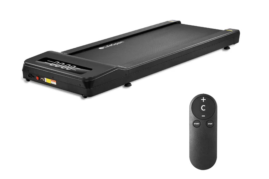 LifeSpan TX6 GlowUp Under Desk Treadmill - Compact Walking Machine for Home & Office Use - Stay Active While Working or Relaxing