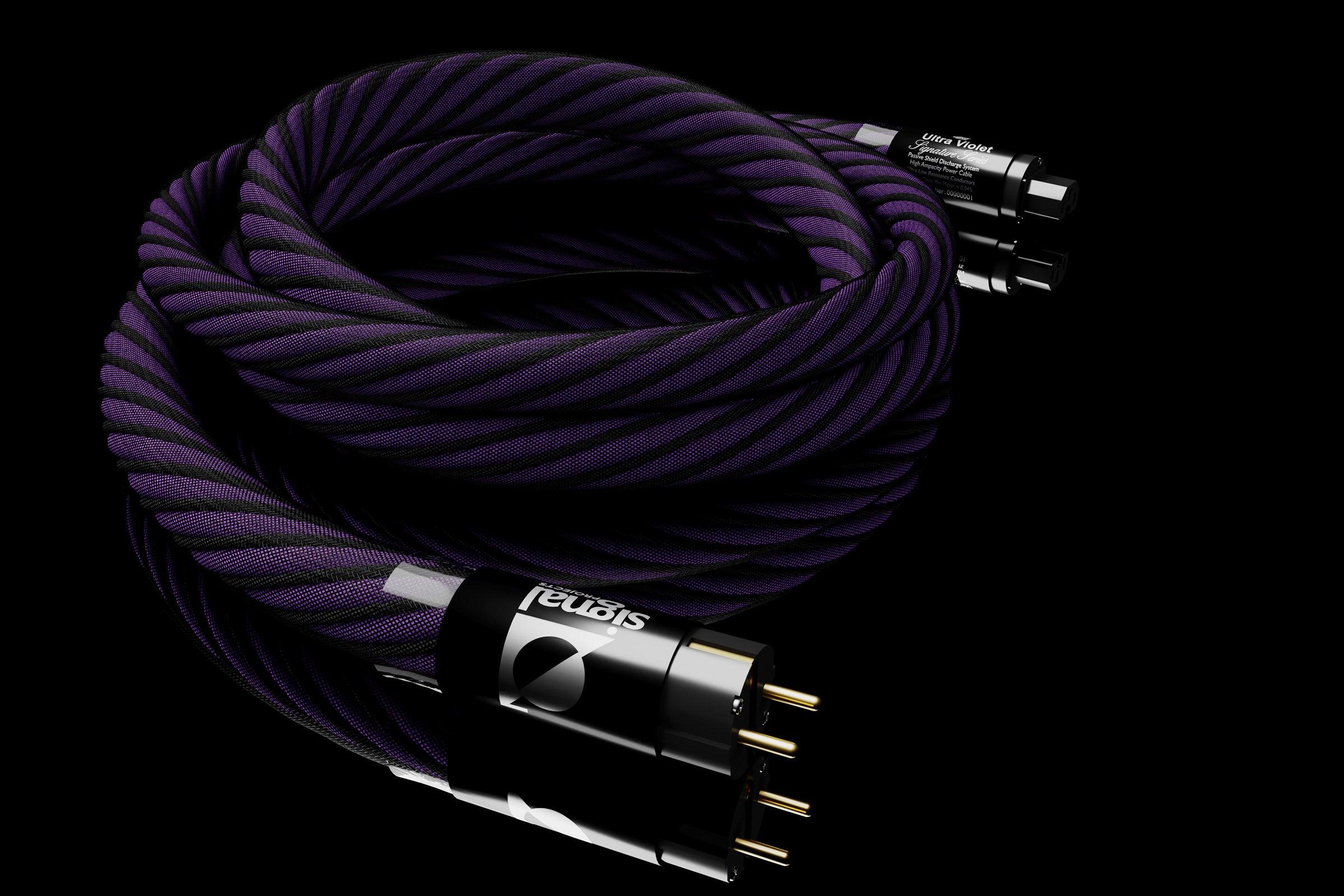 Signal Projects Ultraviolet Power Cable - High-Performance EU Power Cord for Audiophile Equipment | Perfect for Home Theater & Studio Setups