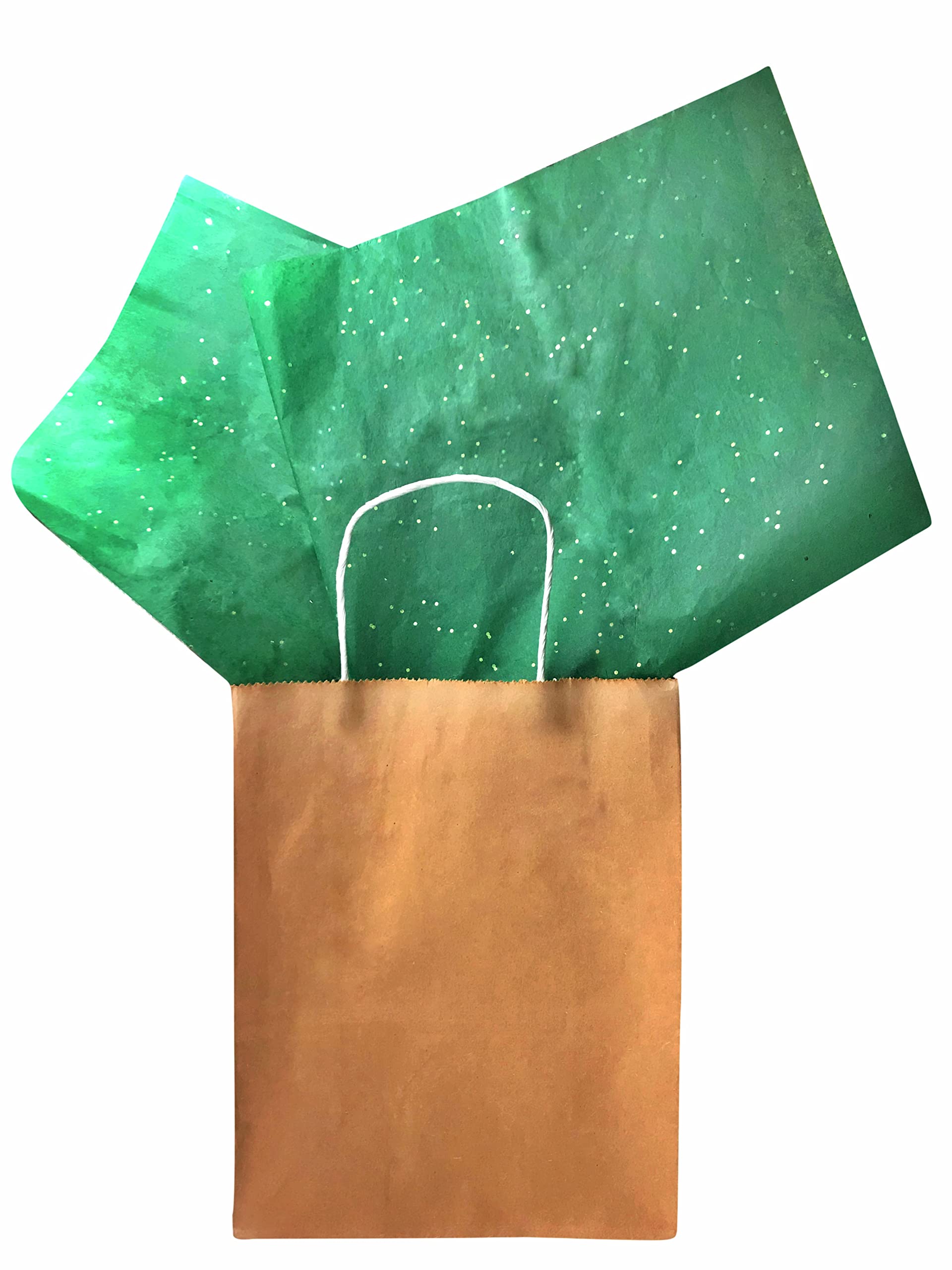 Eco-Friendly Dark Green Sarras Gift Wrapping Tissue Paper with Reflective Gemstones - 30 Sheets for Christmas Gifts, Wedding Decorations, Party Favors & Holiday Packaging | Perfect for Gift Baskets, Trays and Festive Home Decor