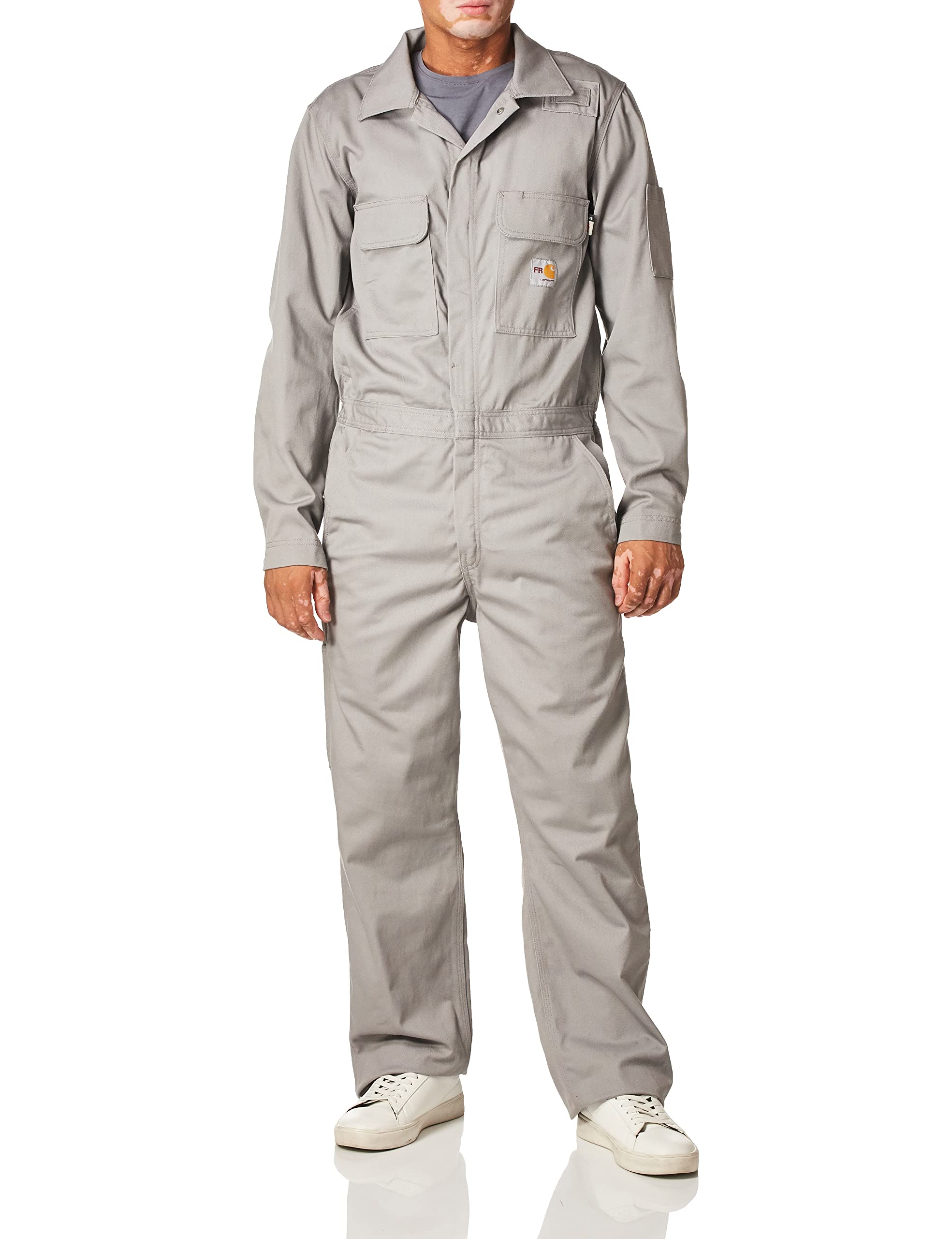 Carhartt Men's Flame Resistant Relaxed Fit Twill Coverall Work Jumpsuit - Durable Protective Coveralls for Construction, Welding & Industrial Work