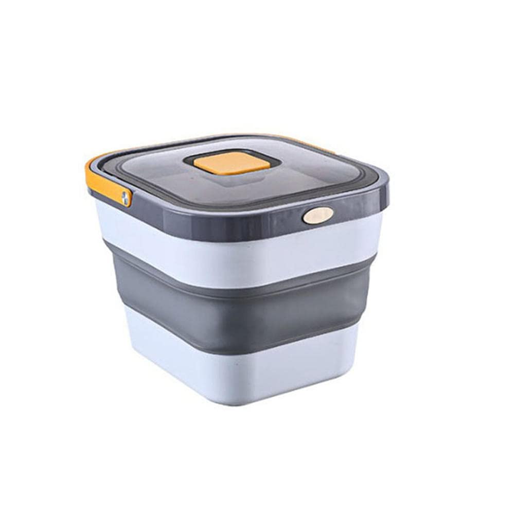 10KG Foldable Rice Bucket - Airtight Grain Storage Container for Rice, Pet Food & Cereals - Kitchen & Pantry Organization Solution for Dry Food Storage