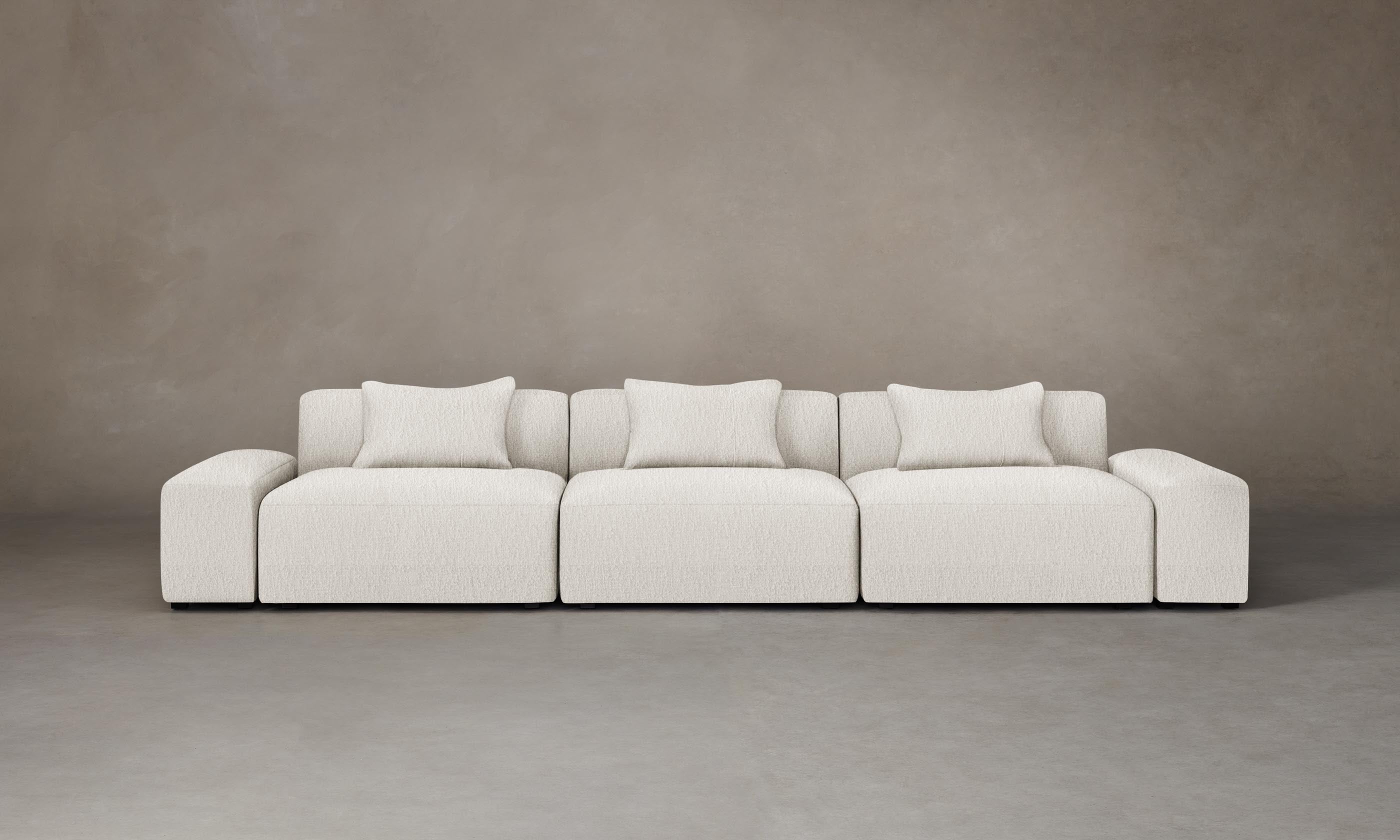Breuer Modular Sectional Sofa with Performance Bouclé Polar Fabric - Perfect for Living Room, Lounge & Home Theater Comfort