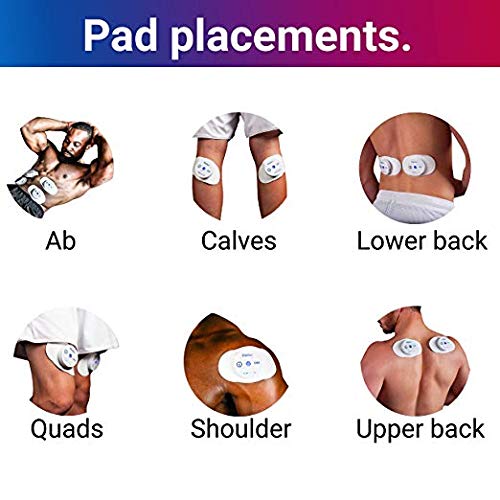 iReliev Wireless Electrode Pads Refill Kit - 4 Reusable Snap Electrodes per Box, Compatible with ET-5050 TENS & EMS Units - Perfect for Pain Relief, Muscle Recovery & Physical Therapy at Home or On-The-Go