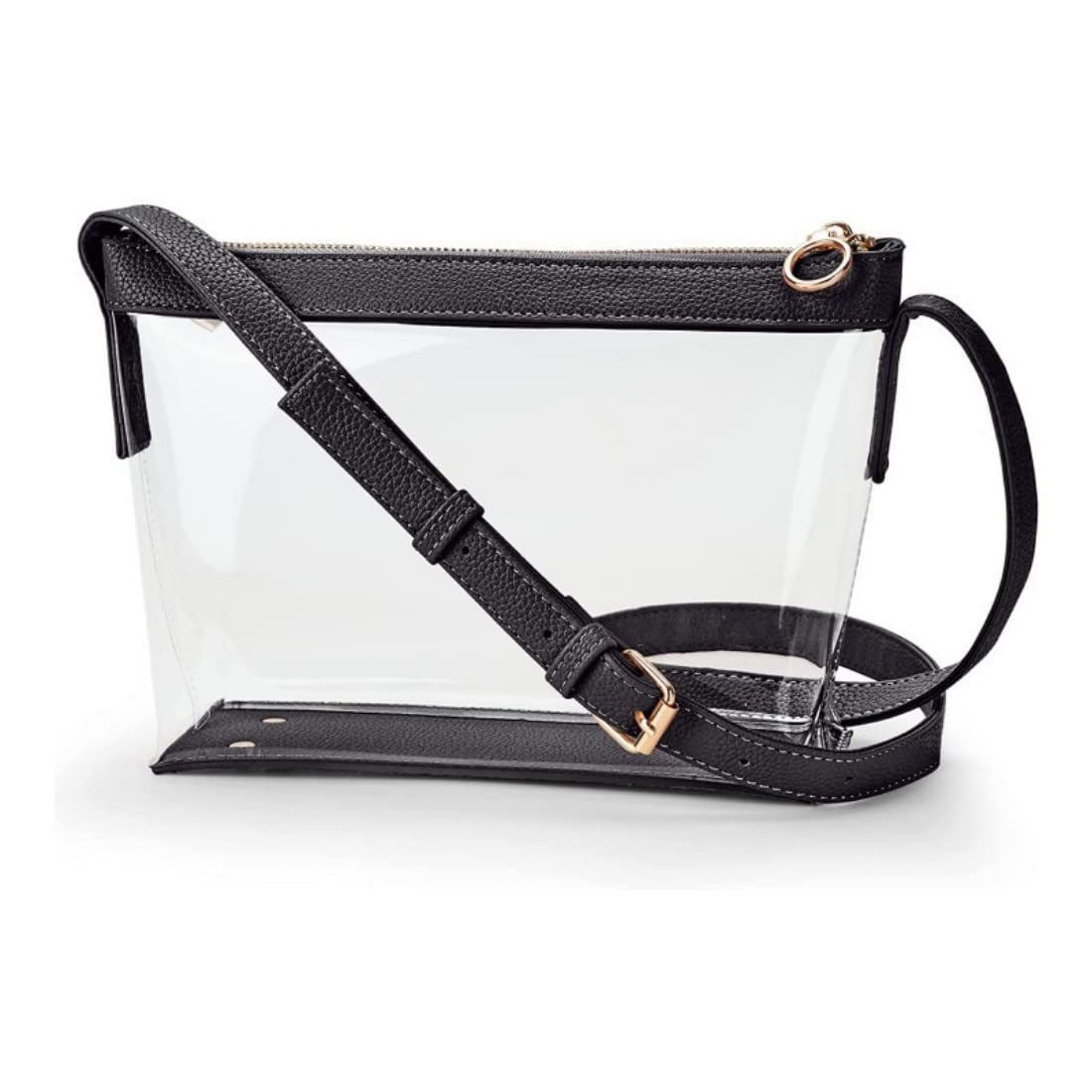 58Win Clear Crossbody Bag for Women - Stadium Approved Leather Purse for Concerts, Sports Events & Festivals | Perfect for NFL Games, Music Shows and Theme Park Visits