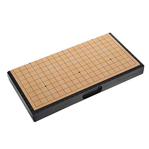 Yxxc Magnetic Folding Chess Board Set - Retro Style Chinese Weiqi, Checkers, and Go Game with Storage | Traditional Strategy Board Game for Adults & Kids | Perfect for Family Game Nights, Travel, and Gifts