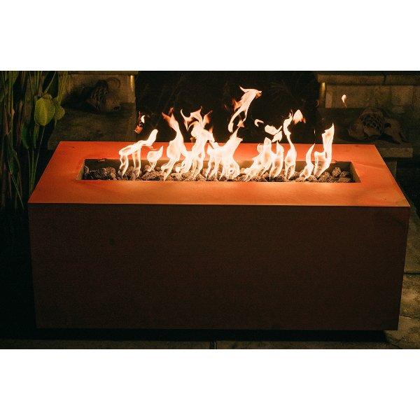 36-Inch Linear Fire Pit for Outdoor Patio, Backyard & Garden - Modern Stainless Steel Fireplace with Lava Rocks - Perfect for Camping, BBQ & Relaxing Evenings