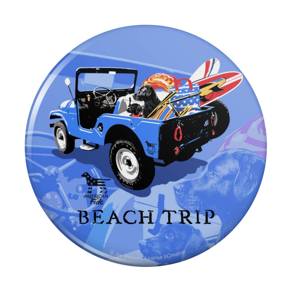 Surfing Dog Pinback Button - Cute Beach & Surf Theme Enamel Pin for Surfers, Dog Lovers - Perfect for Backpacks, Hats, Jackets & Surf Gear Accessories