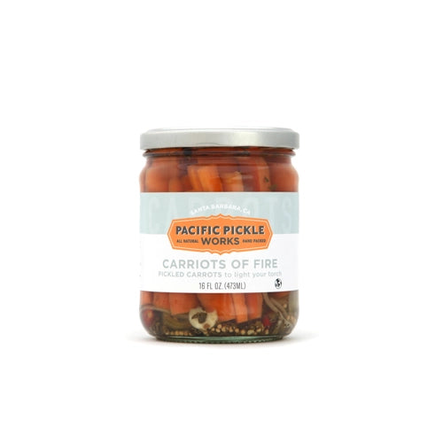 Carrots of Fire | Spicy Pickled Carrots - Crunchy Fermented Vegetables Snack for Sandwiches, Salads & Charcuterie Boards